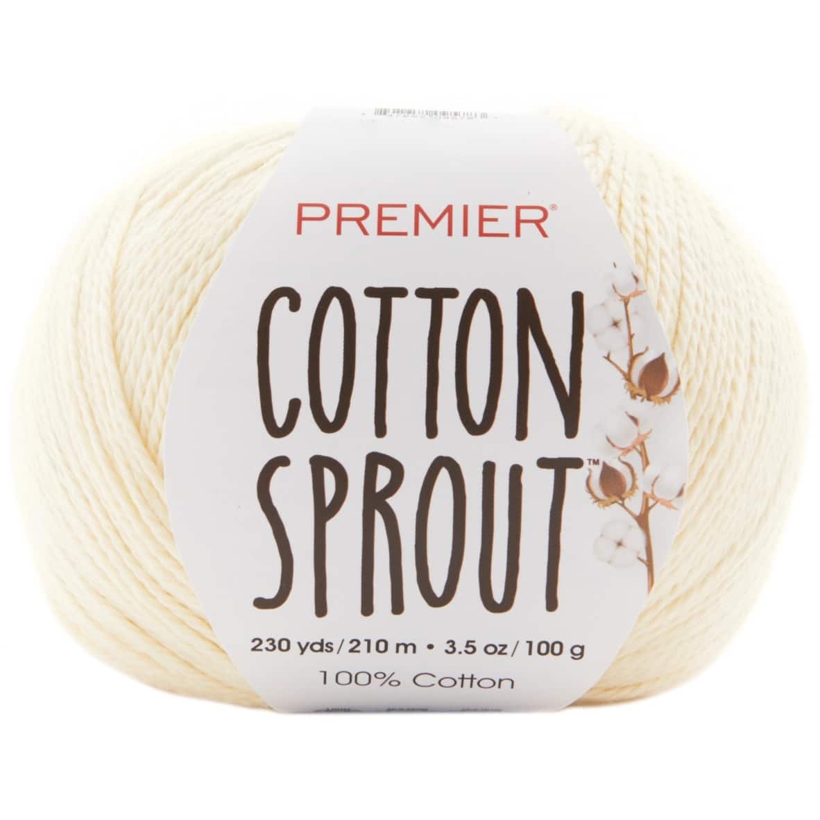 Premier Yarns Cotton Sprout DK, Natural Cotton Yarn, Machine-Washable, DK  Yarn for Crocheting and Knitting, Red, 3.5 oz, 230 Yards