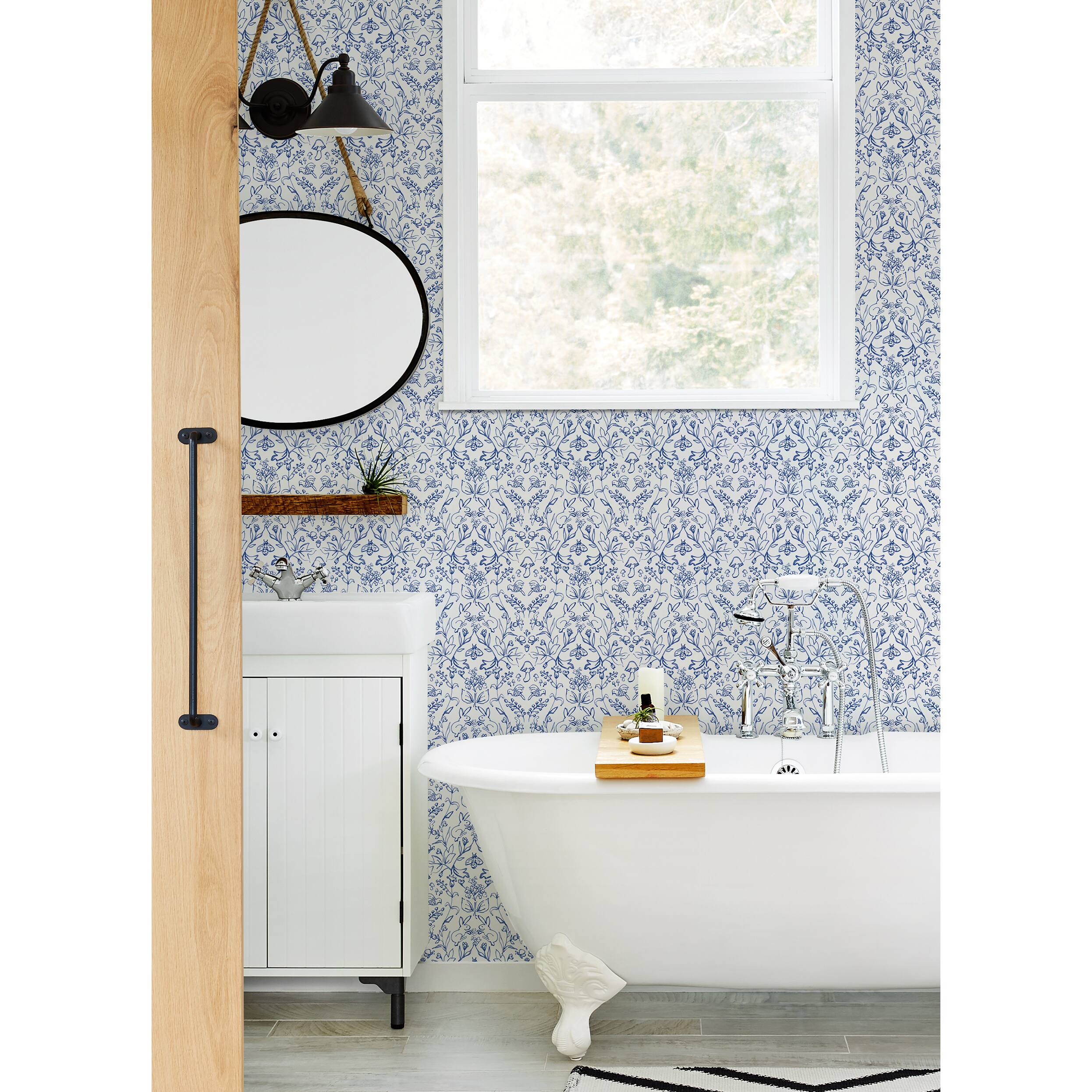 RoomMates Meadow Blue Peel & Stick Wallpaper