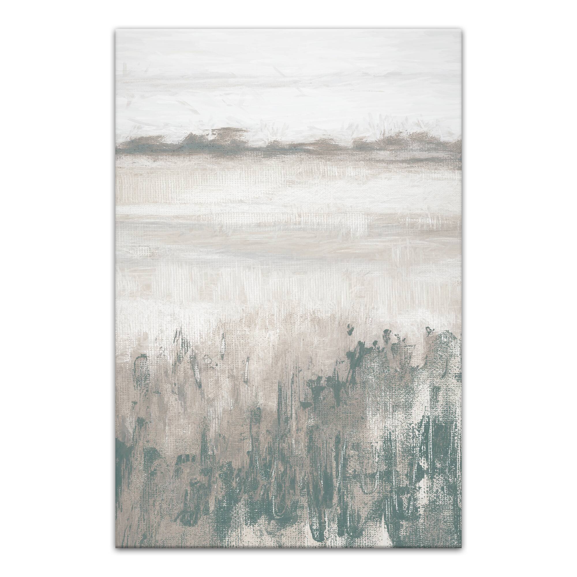 Soft Neutral Grass Landscape Canvas Wall Art
