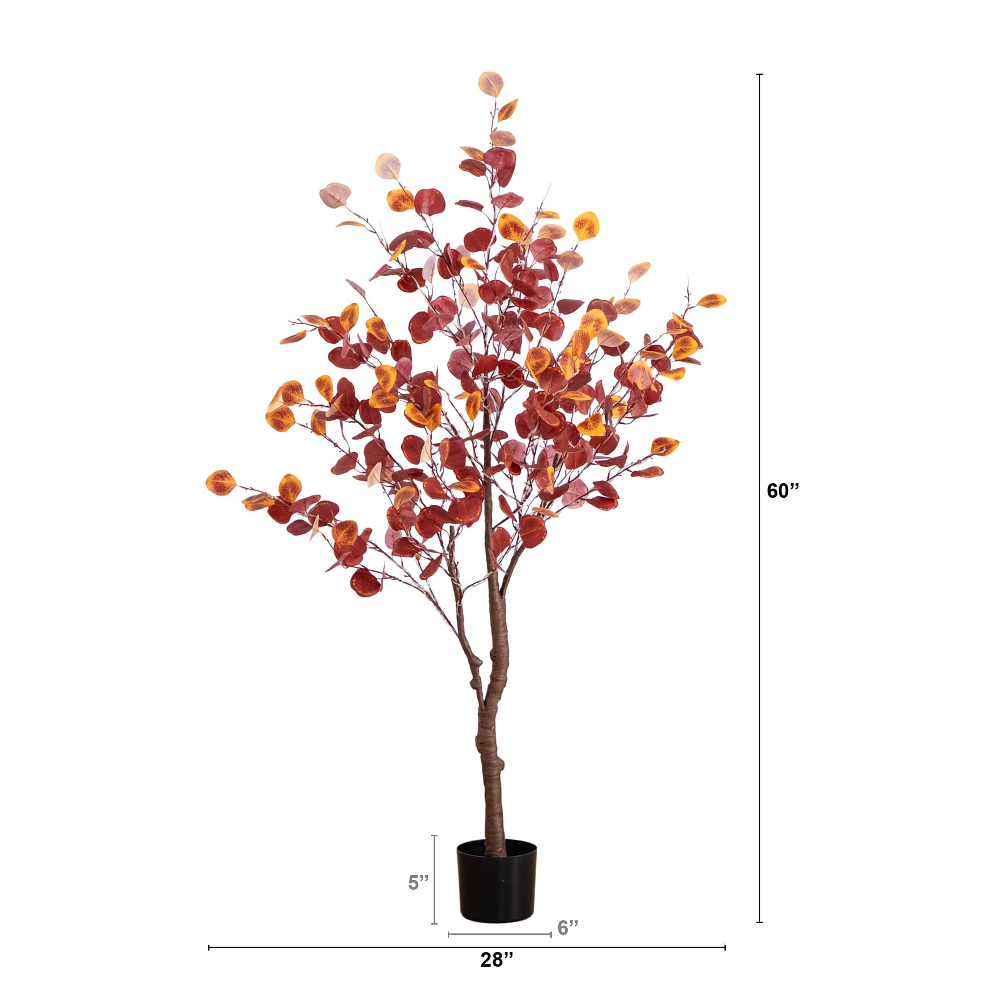 5ft. Pre-Lit LED Autumn Eucalyptus Artificial Fall Tree