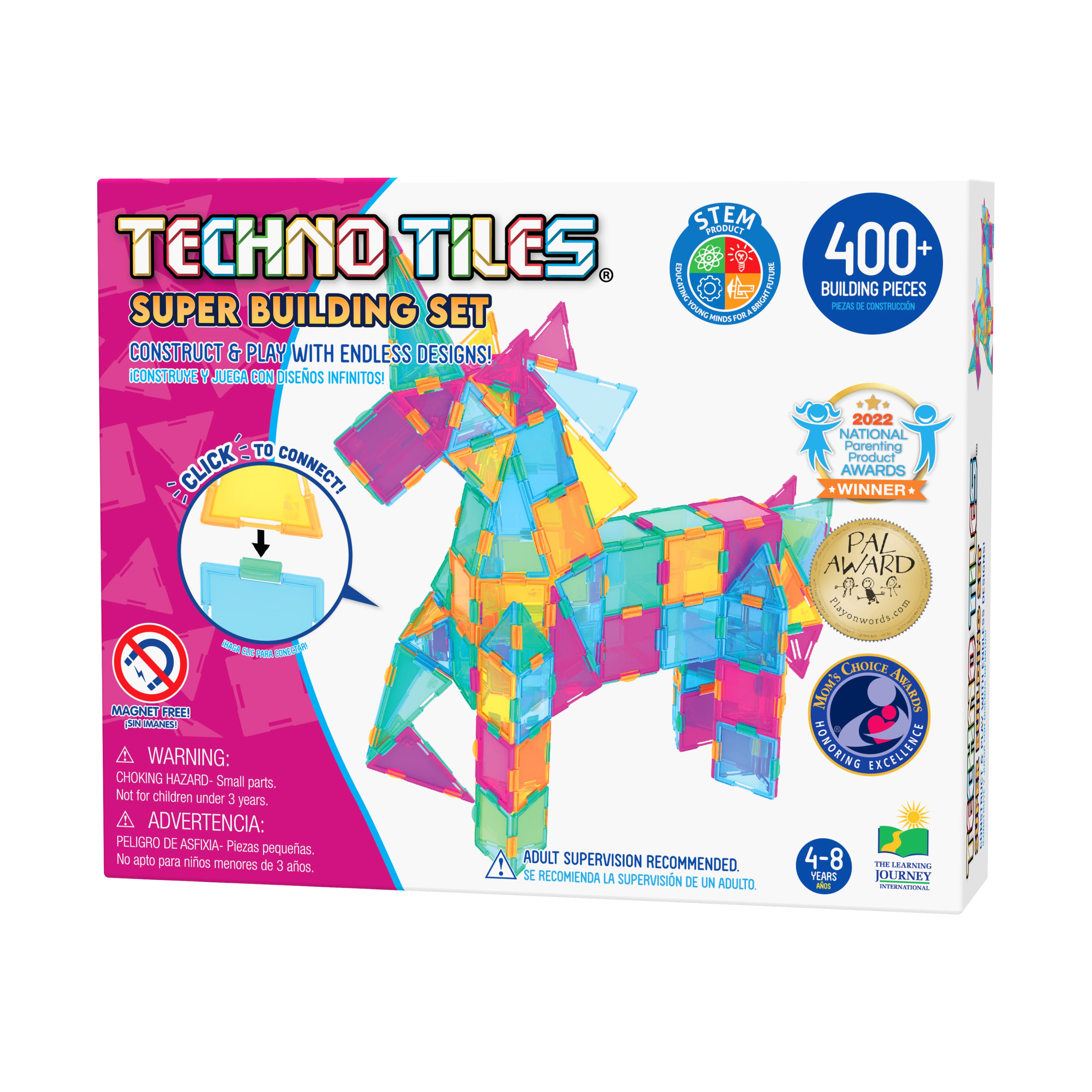 Techno Tiles - Super Building Set: Pastel Colors: 400+ Pcs