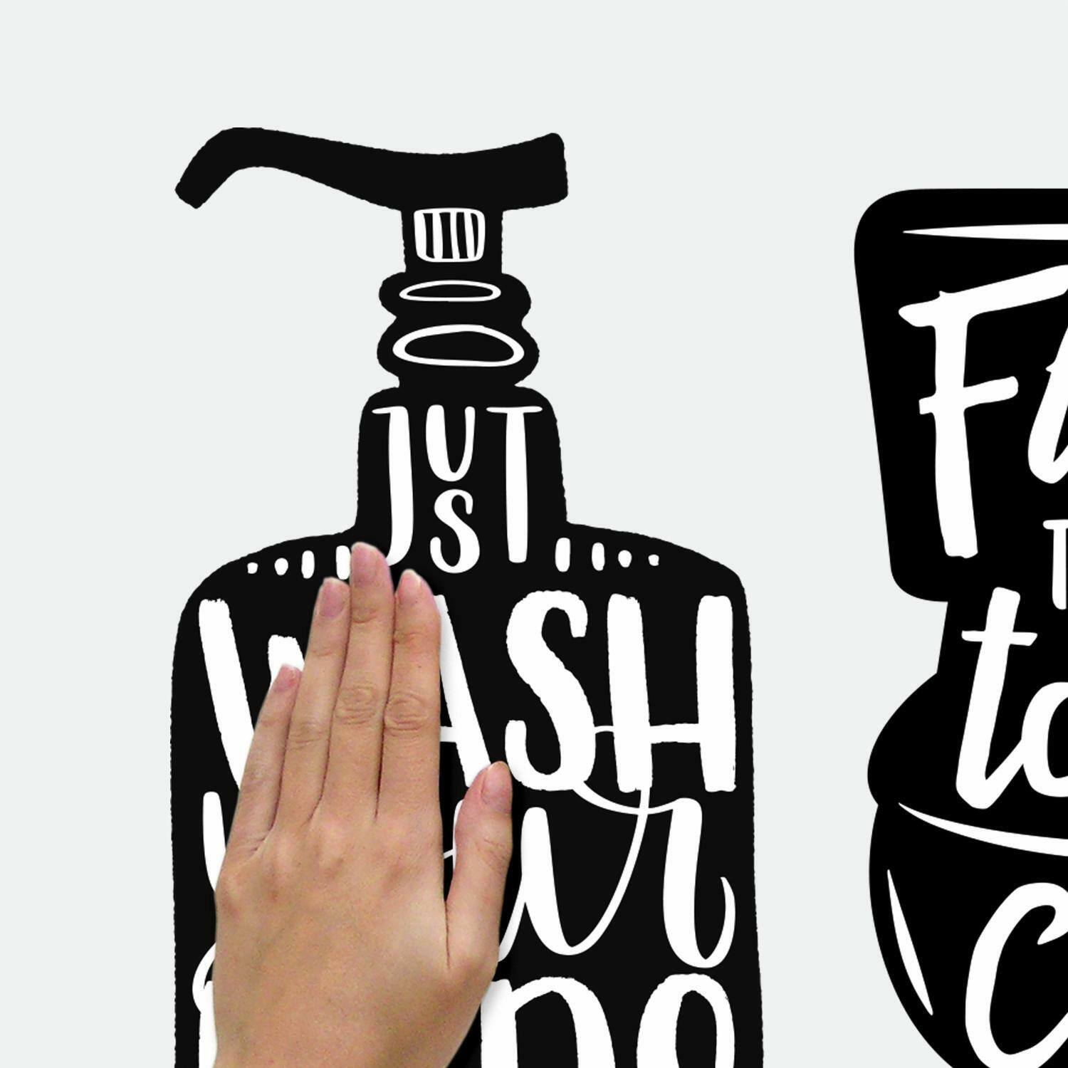 RoomMates Wash Your Hands Soap Quotes Peel &#x26; Stick Decals