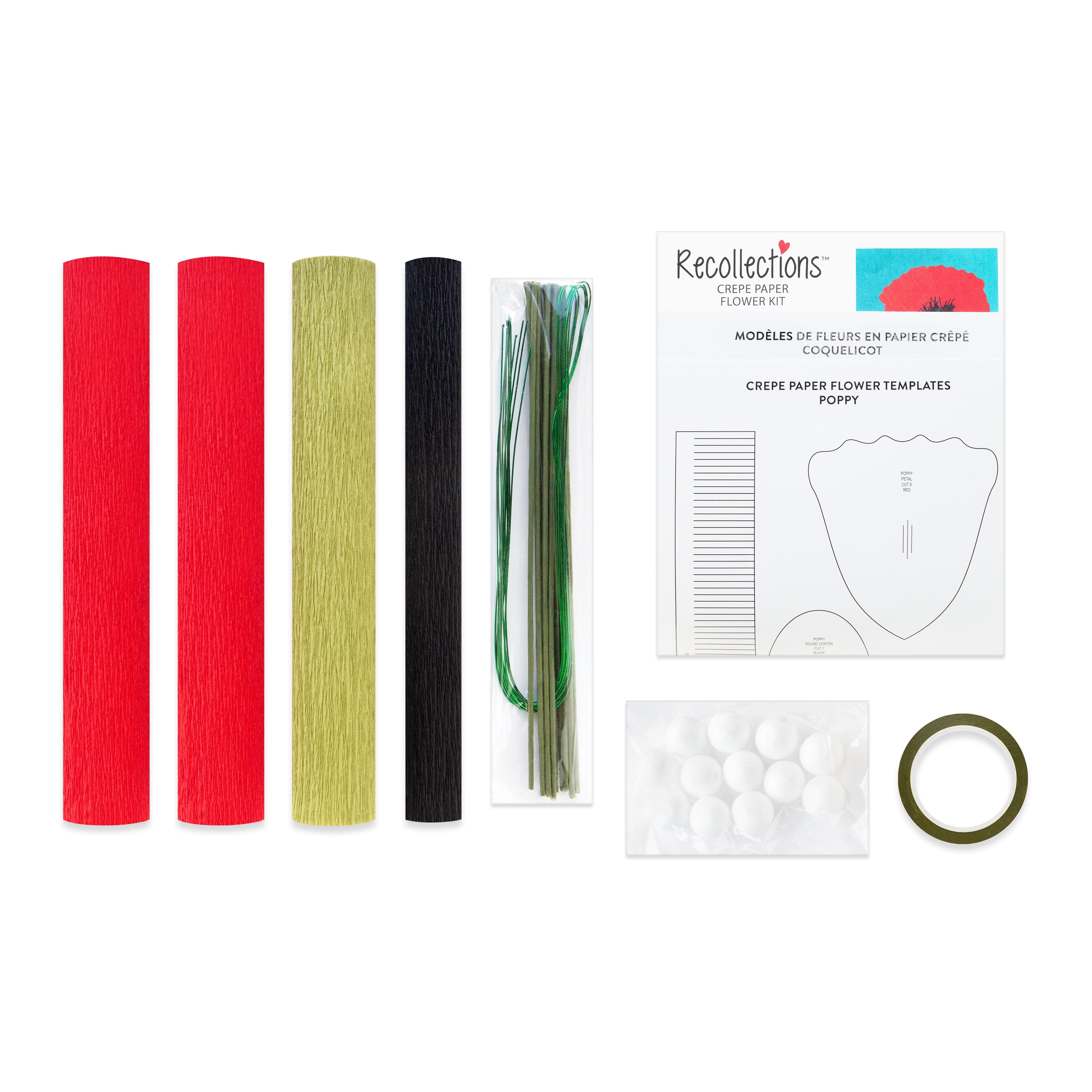 Small Poppy Crepe Paper Flower Kit by Recollections&#x2122;