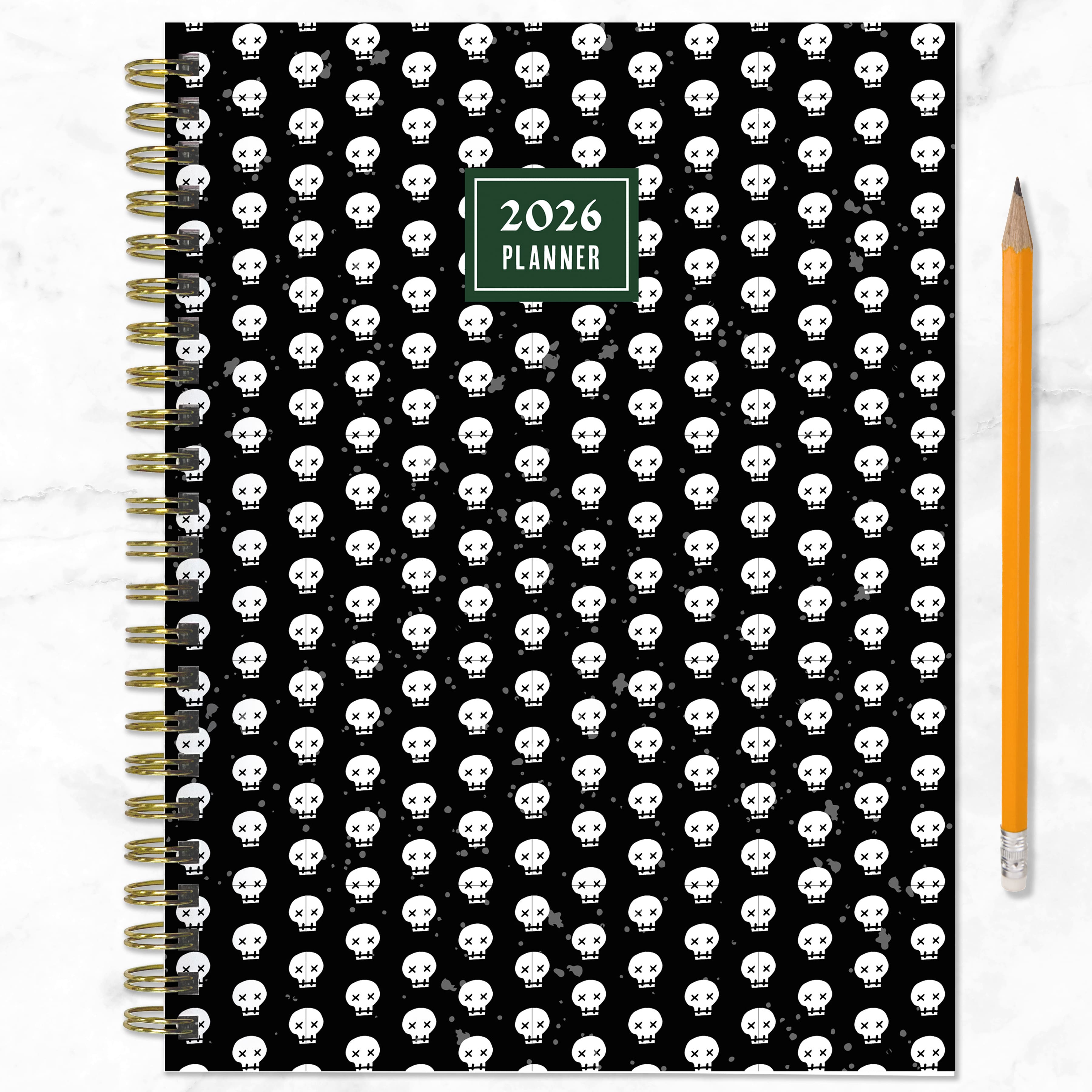 2026 Skulls &#x26; Spells Medium Weekly Monthly Planner