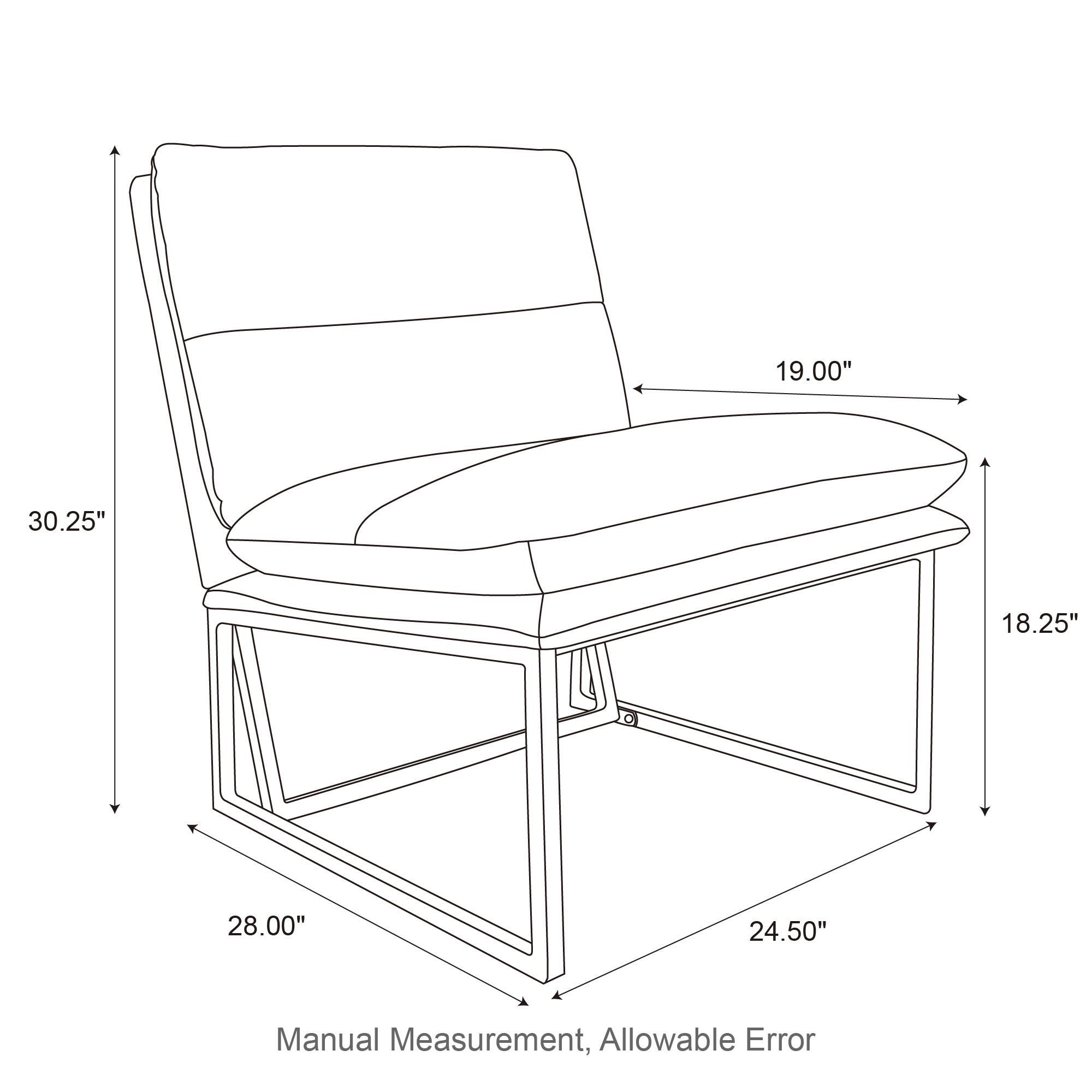 Glitzhome&#xAE; Modern Thick Leatherette Accent Chair