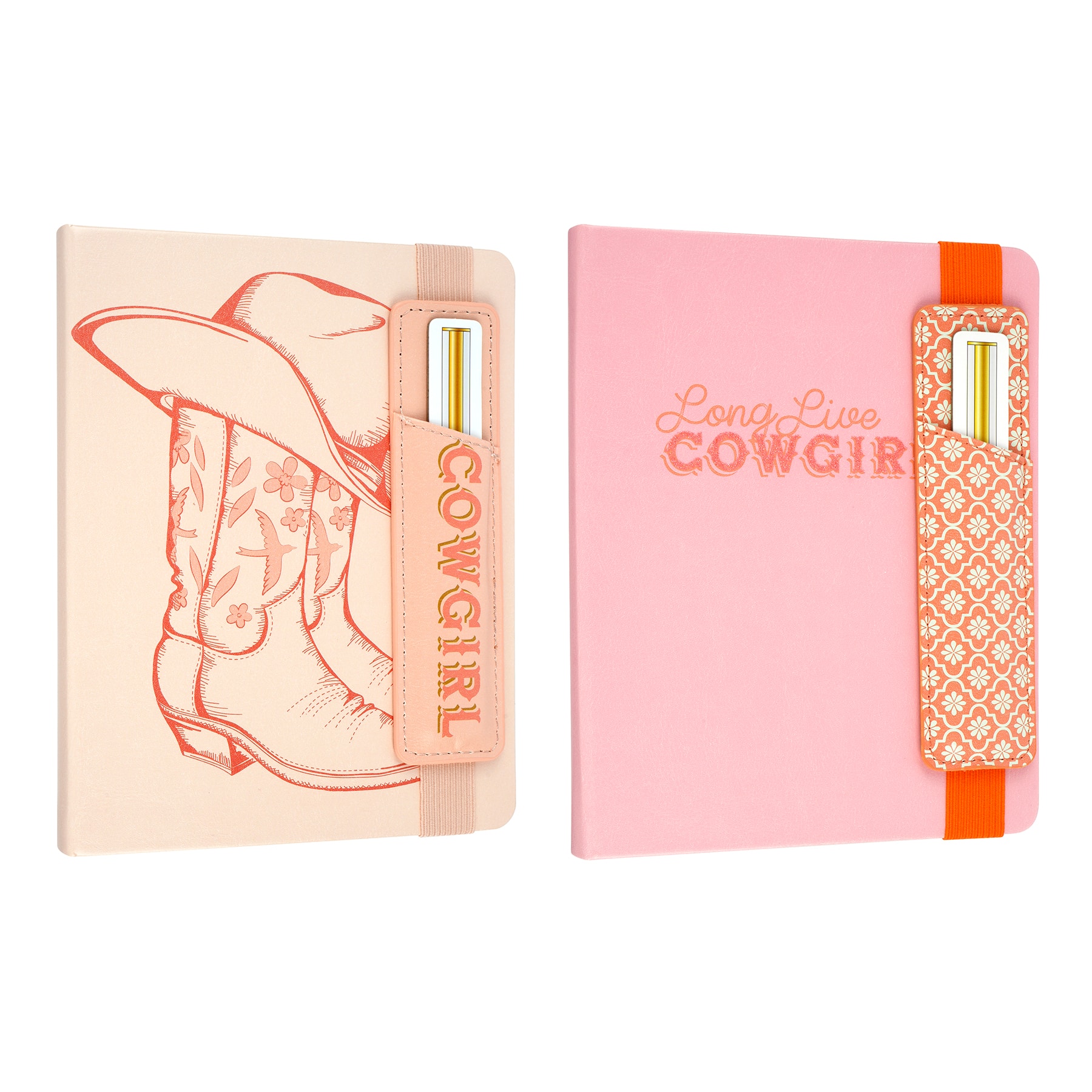 Assorted 6&#x22; x 8&#x22; Pink Cowgirl Journal with Pen Pouch, 1pc. by Fab Finds