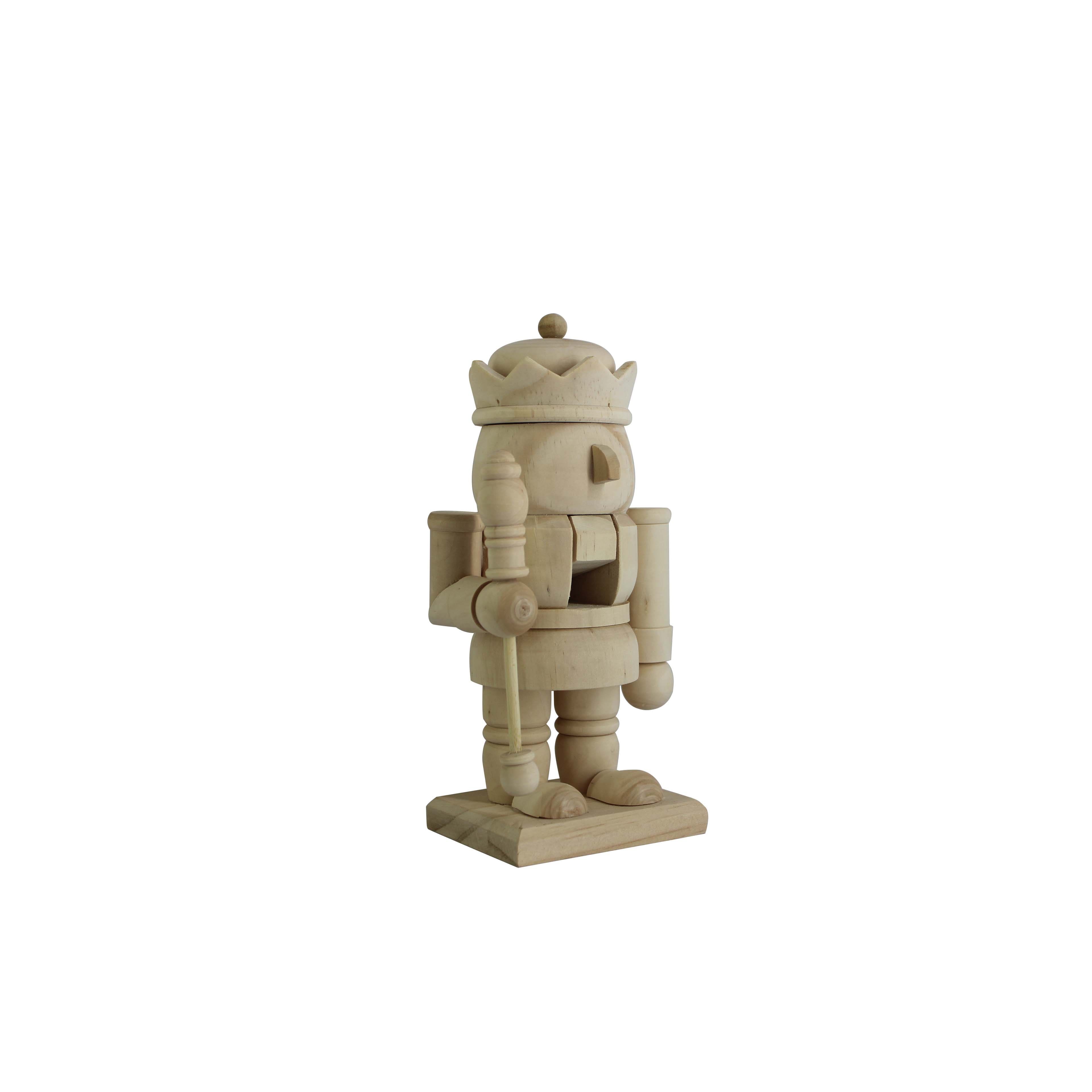 7&#x22; King with Scepter DIY Pinewood Nutcracker by Make Market&#xAE;