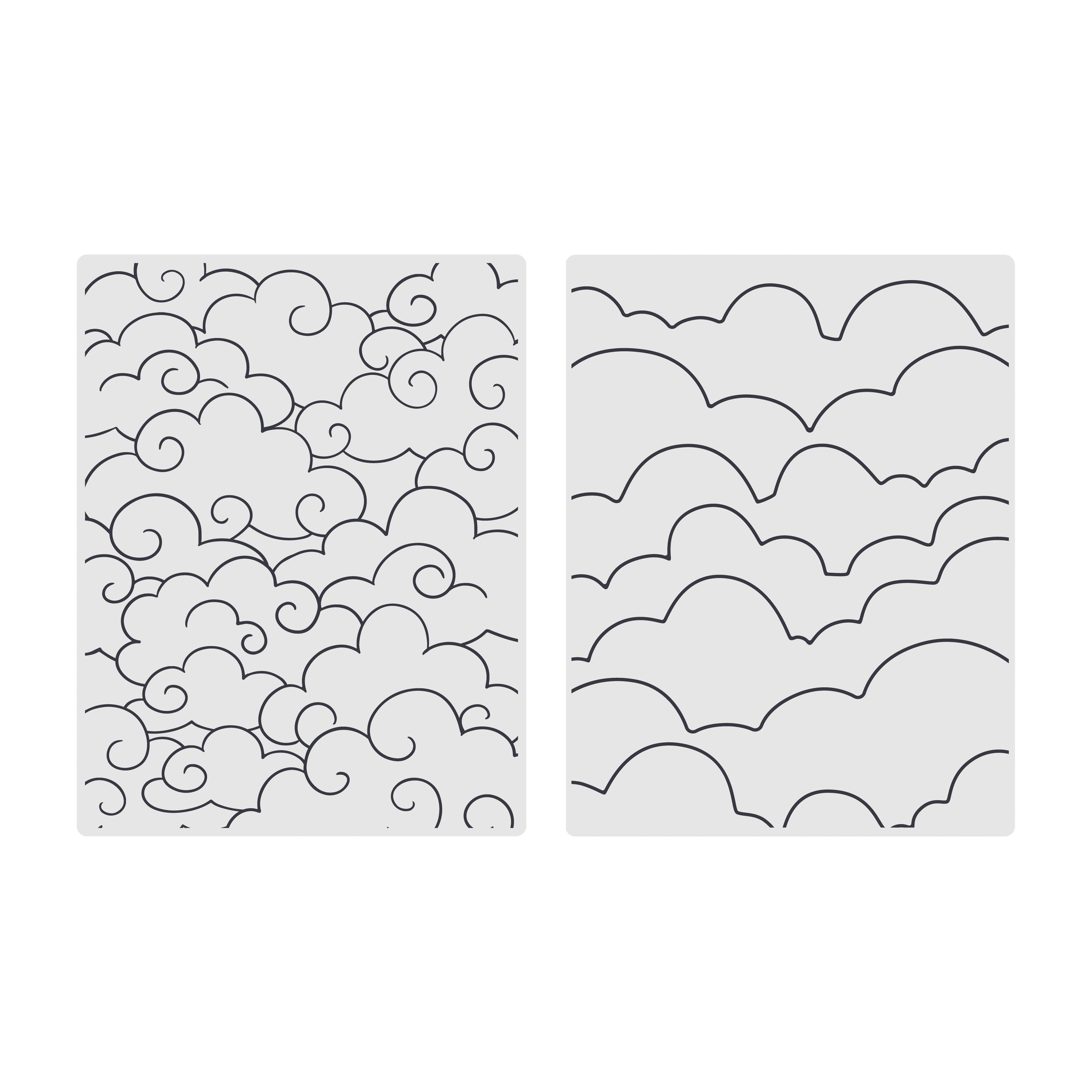12 Pack: Clouds Embossing Folders Set by Recollections™