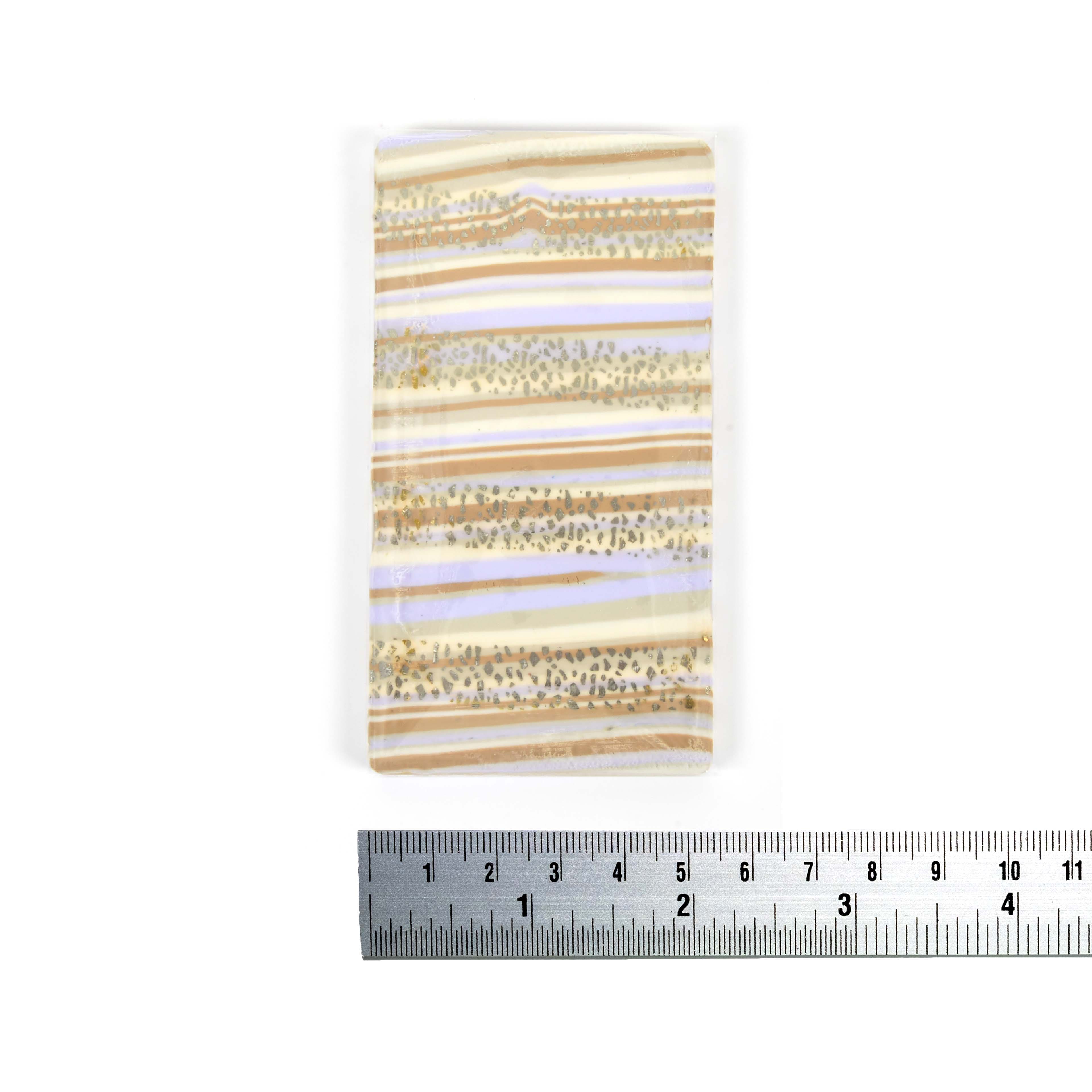 Lavender Stripes Gold Foil Oven Bake Polymer Clay by Bead Landing&#x2122;