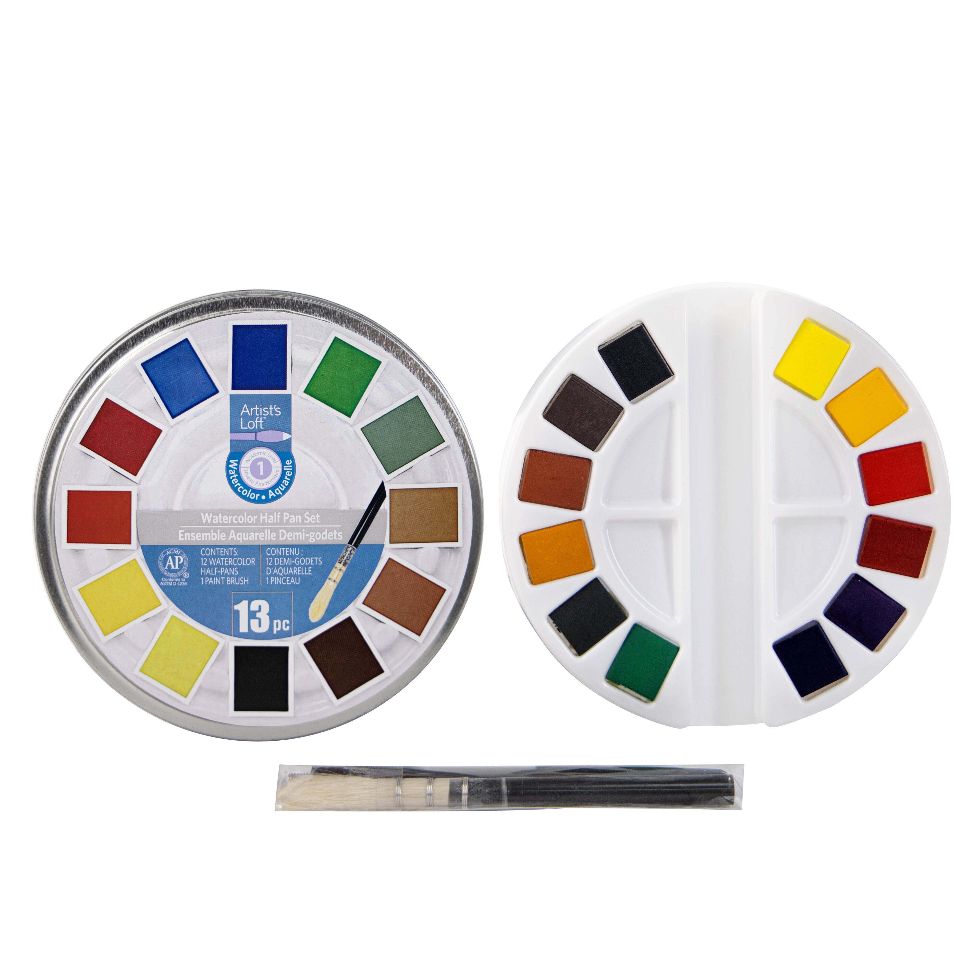 12 Pack: Watercolor Half-Pan Set by Artist&#x27;s Loft&#x2122;