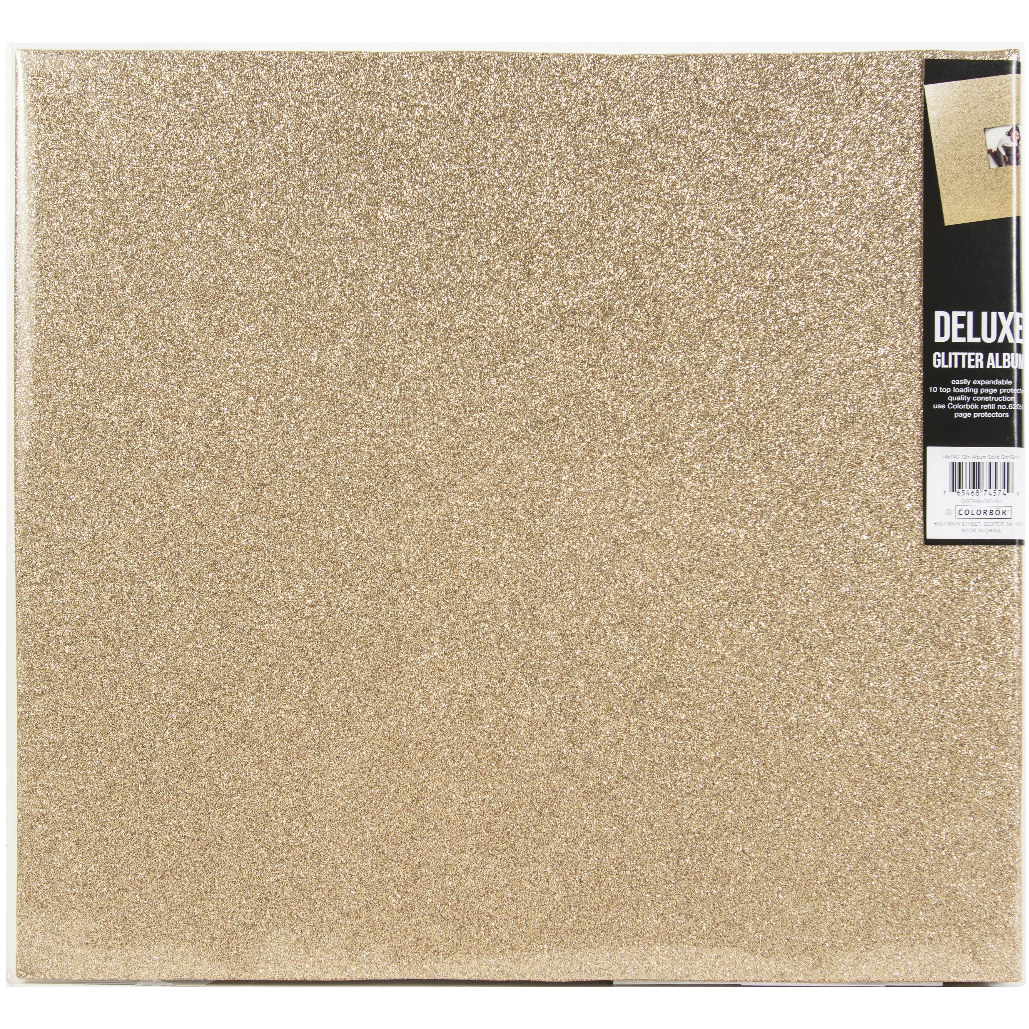 Colorbok® Solid Glitter Gold Scrapbook Box Kit