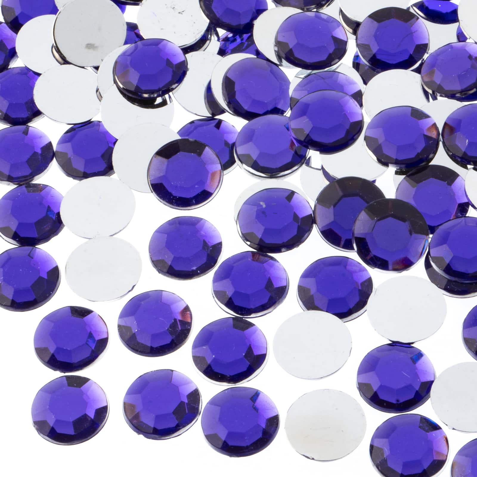 John Bead 12mm Acrylic Round Flat Back Rhinestones, 400ct.