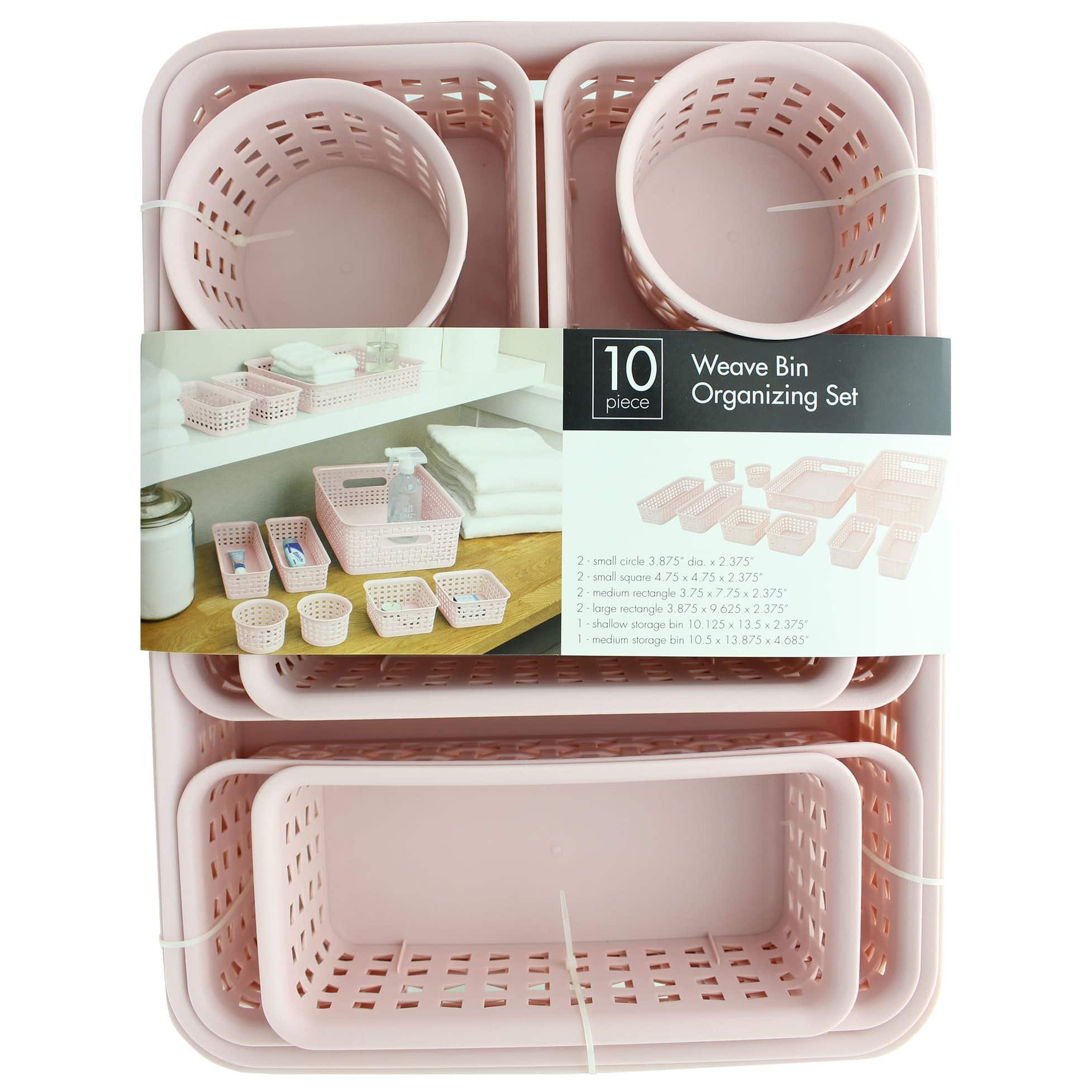 Pink Large Plastic Storage Bin