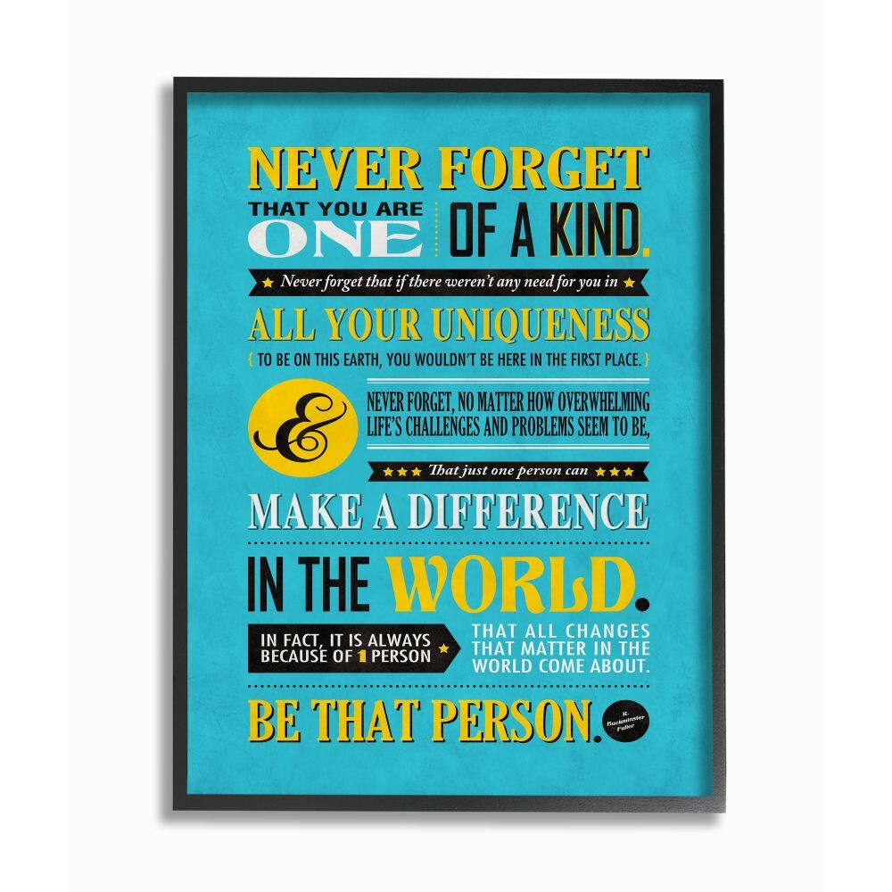 Stupell Industries One Of A Kind Inspirational Framed Wall Art