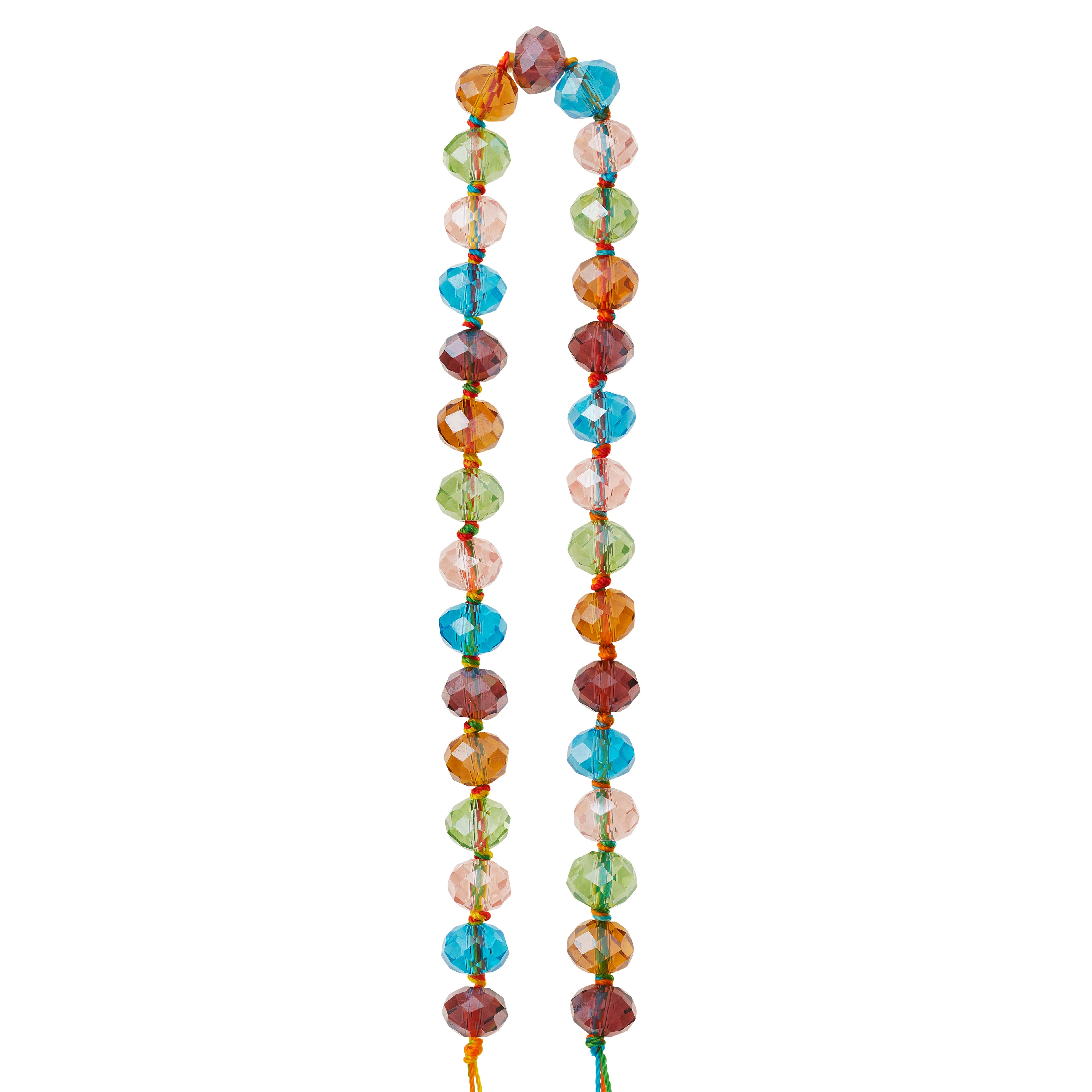 Multicolor Faceted Glass Rondelle Beads, 8mm by Bead Landing&#x2122;