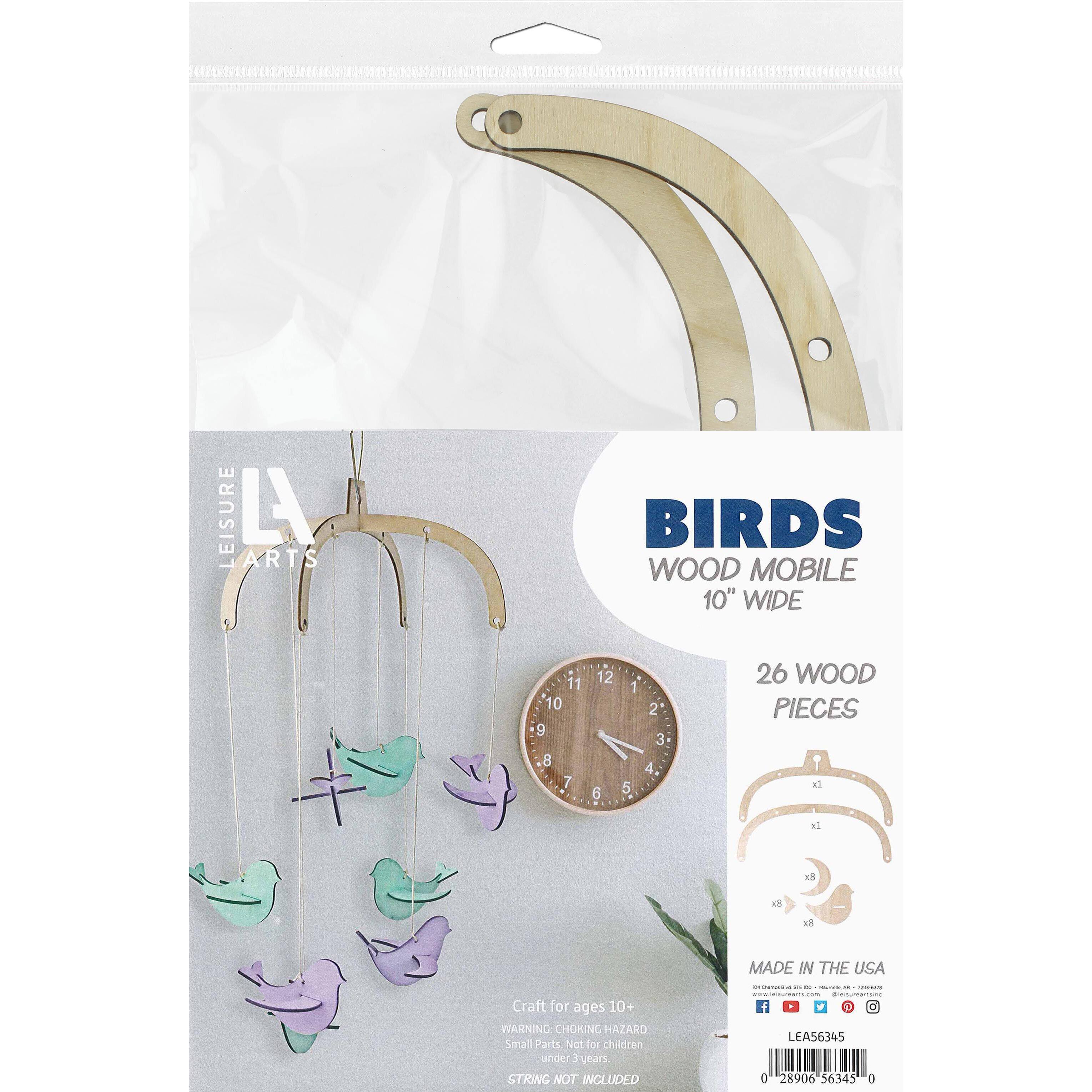 Leisure Arts&#xAE; Birds Wood Mobile