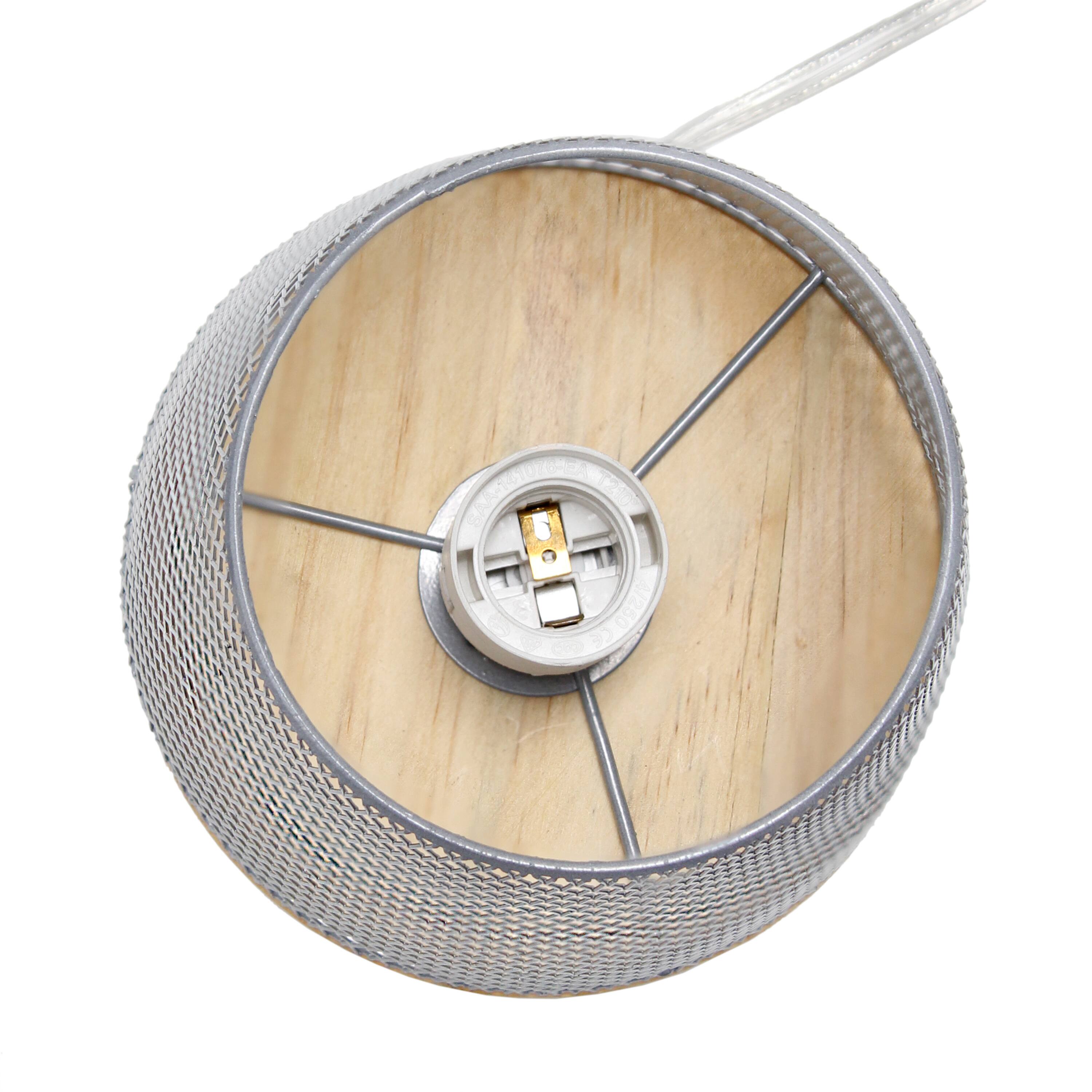 Simple Designs 9&#x22; Wired Mesh Uplight Table Lamp