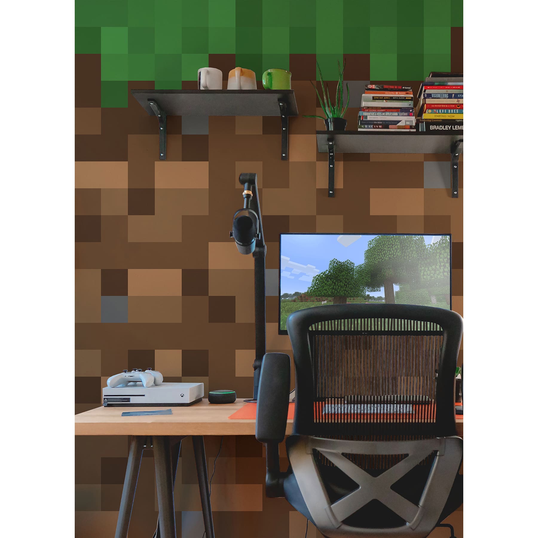 RoomMates Minecraft Blocks Peel &#x26; Stick Wallpaper Mural
