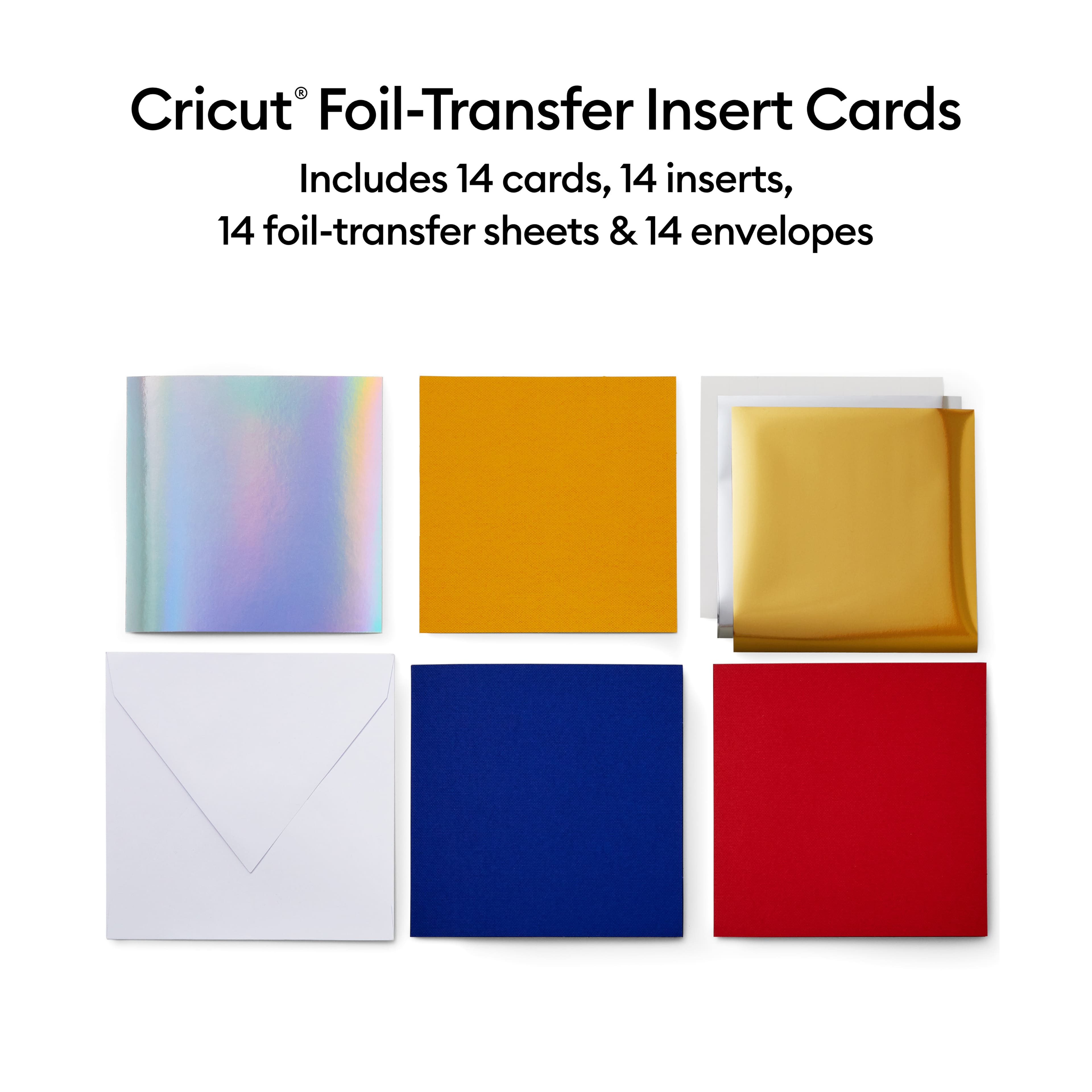 Cricut® S40 Foil Transfer Insert Cards, Celebration Sampler