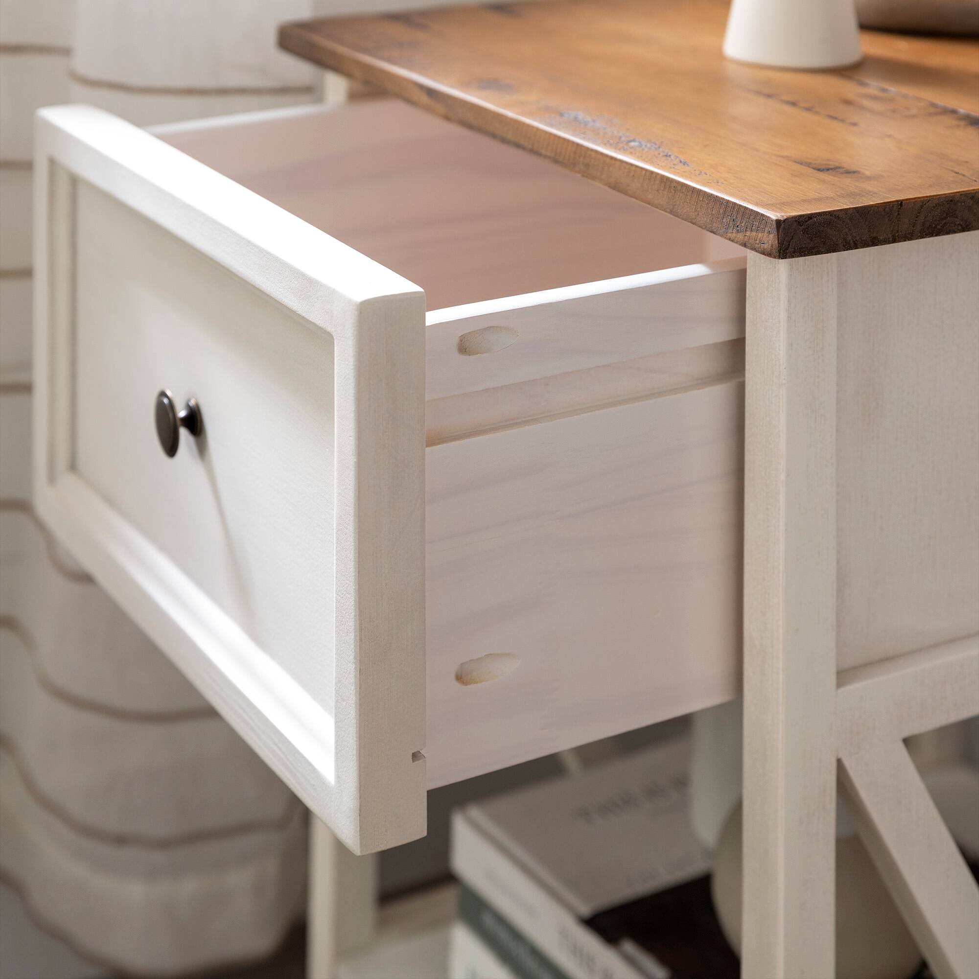 Walker Edison 19" 1-Drawer Wood Side Table