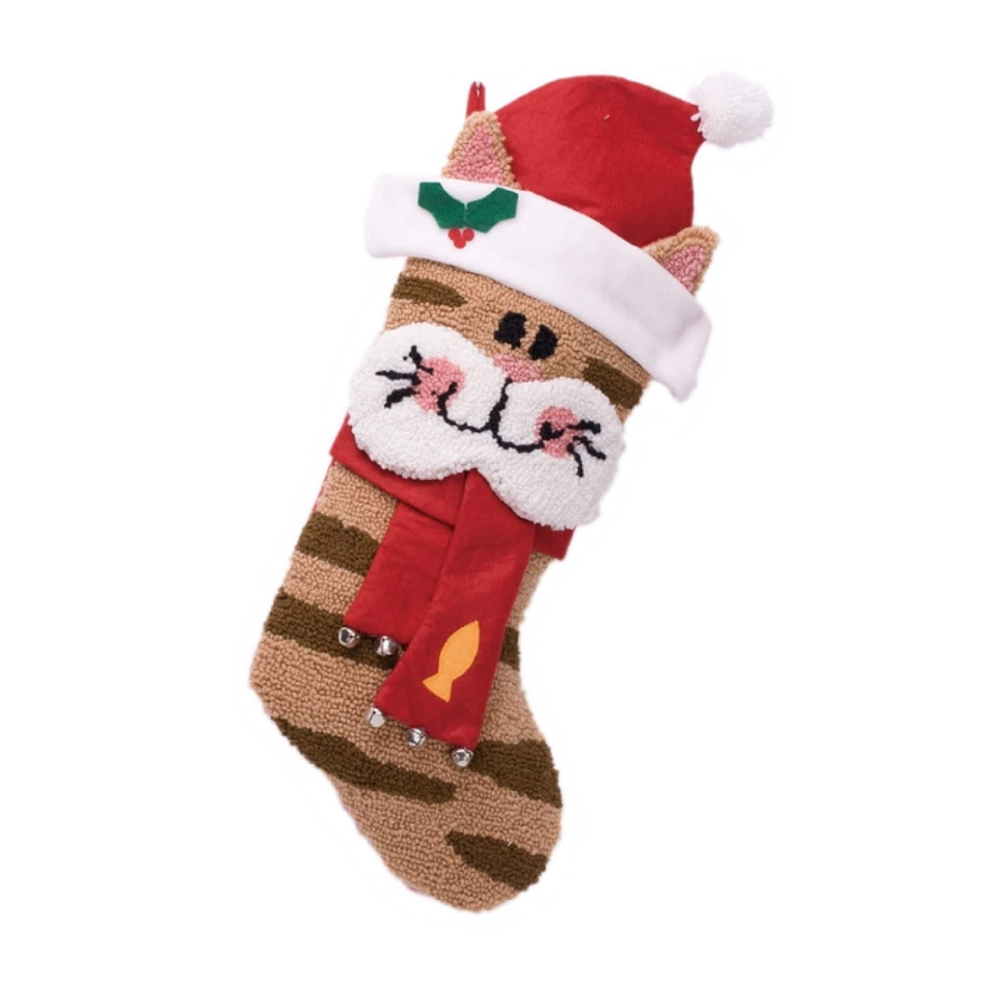 Glitzhome&#xAE; 22&#x22; Cat Christmas Stockings, 2ct.