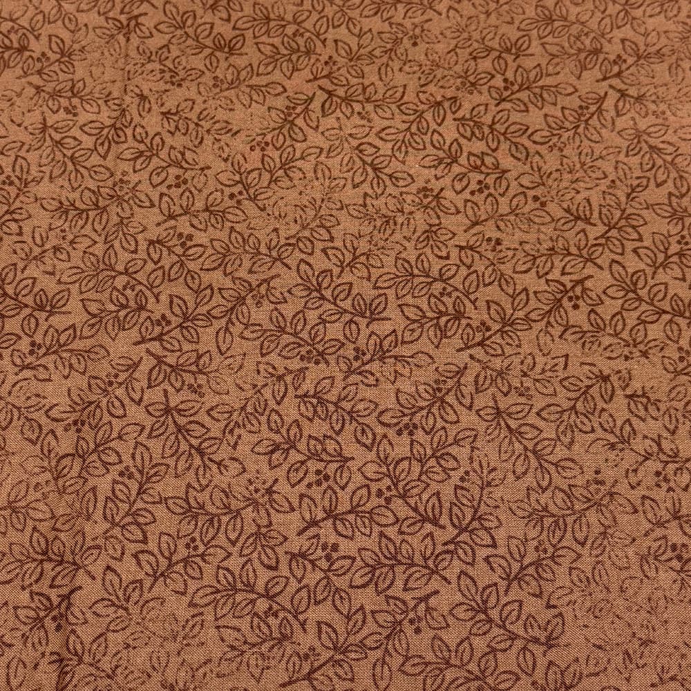 Feldman Coffee Vine Blender Cotton Fabric