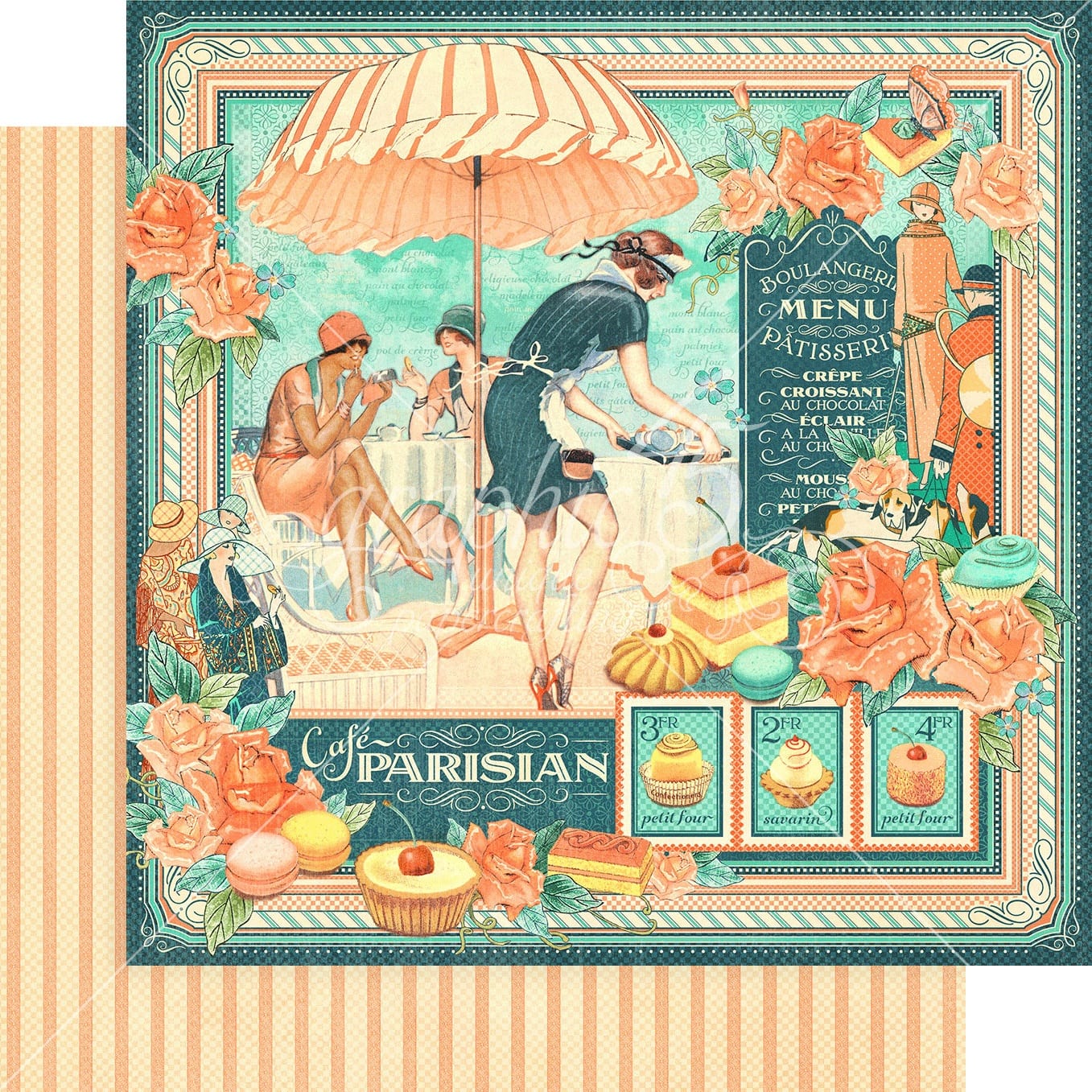 Graphic 45 Caf&#xE9; Parisian Collector&#x27;s Edition Pack, 8&#x22; x 8&#x22;