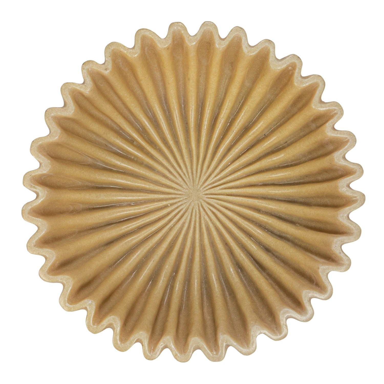 Hello Honey&#xAE; 8&#x22; Beige Decorative Pleated Bowl