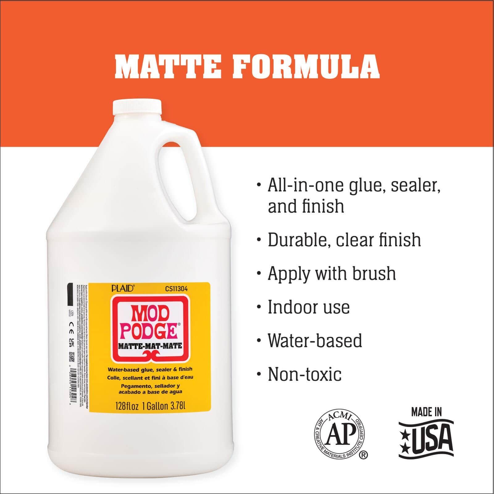 Mod Podge&#xAE; 1gal. Matte Sealer, Glue &#x26; Finish