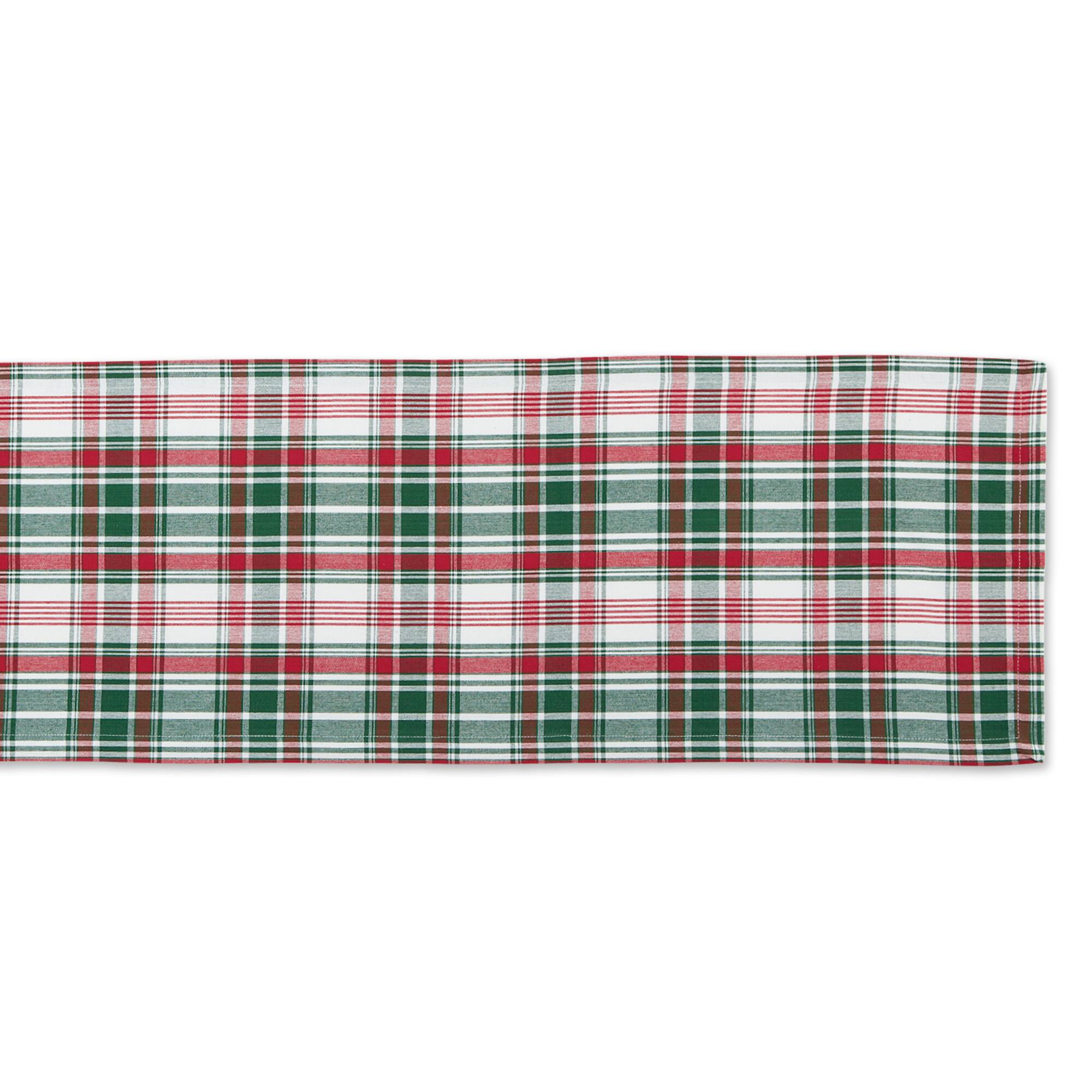 DII&#xAE; 108&#x22; Yuletide Plaid Table Runner