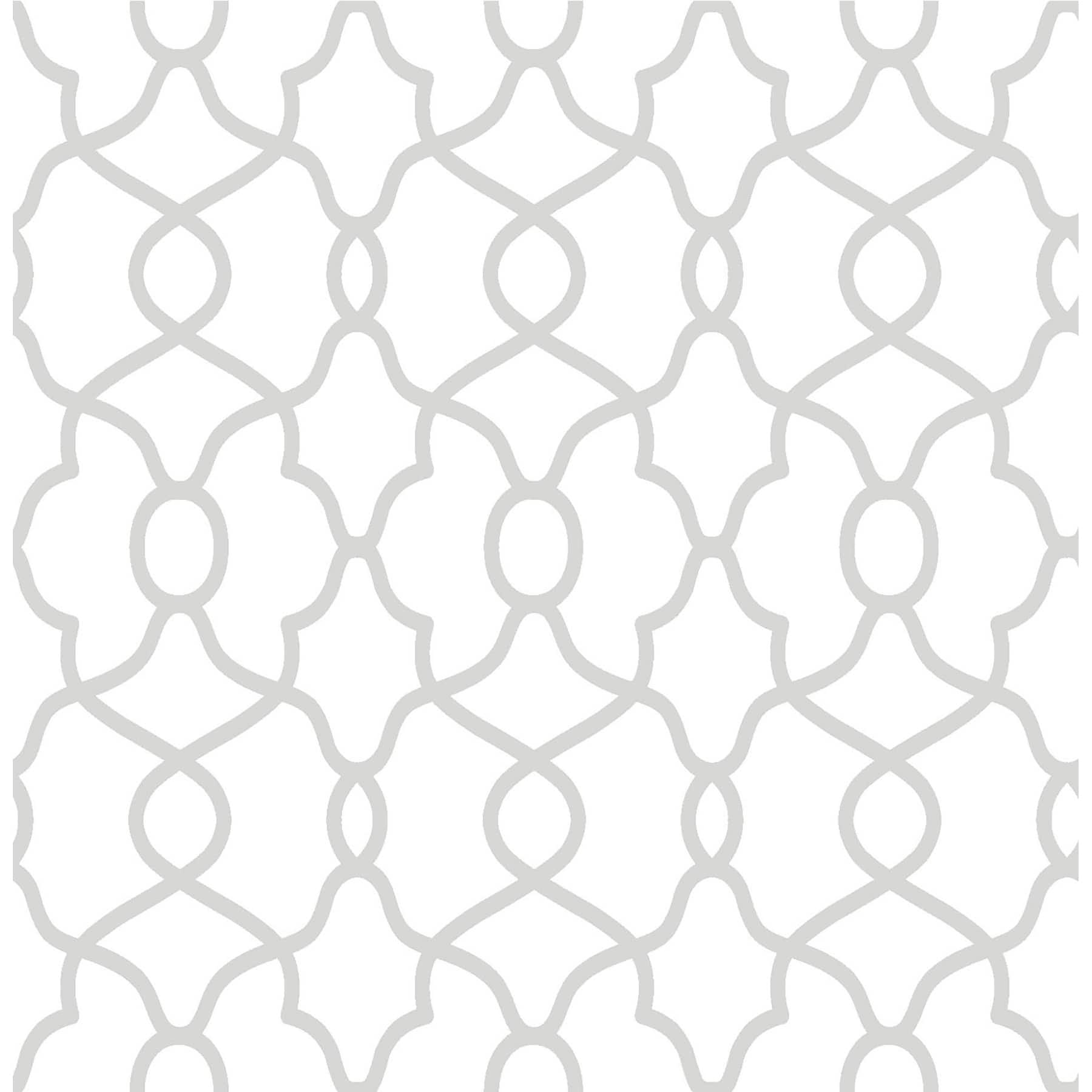 NuWallpaper White &#x26; Silver Clearly Cool Peel &#x26; Stick Wallpaper