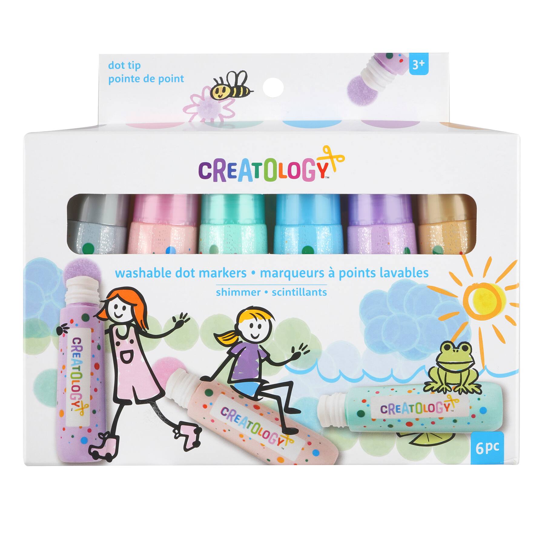 12 Packs: 6 ct. (72 total) Shimmer Washable Dot Markers by Creatology™