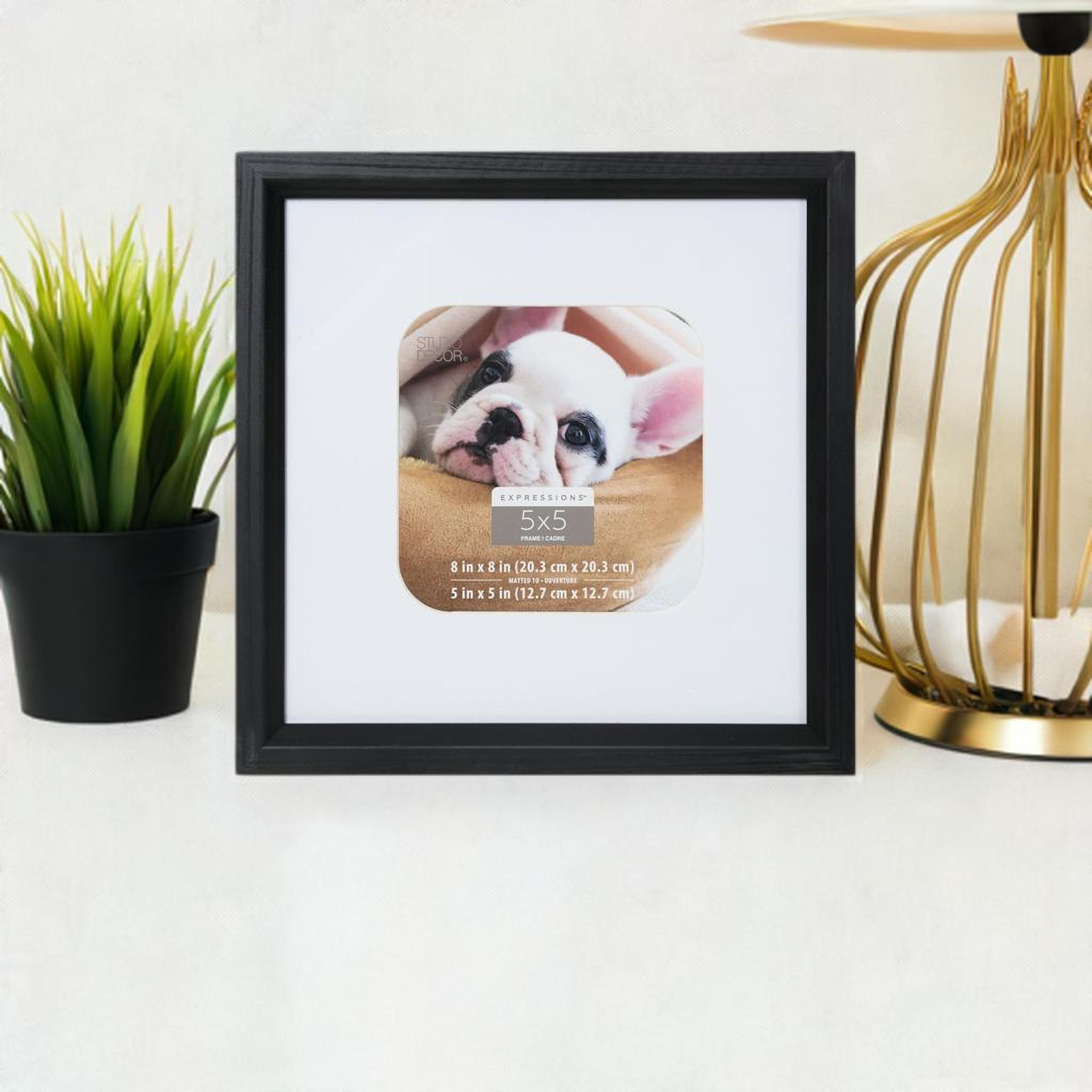 White &#x26; Black 5&#x22; x 5&#x22; Frame with Mat, Expressions&#x2122; by Studio D&#xE9;cor&#xAE;