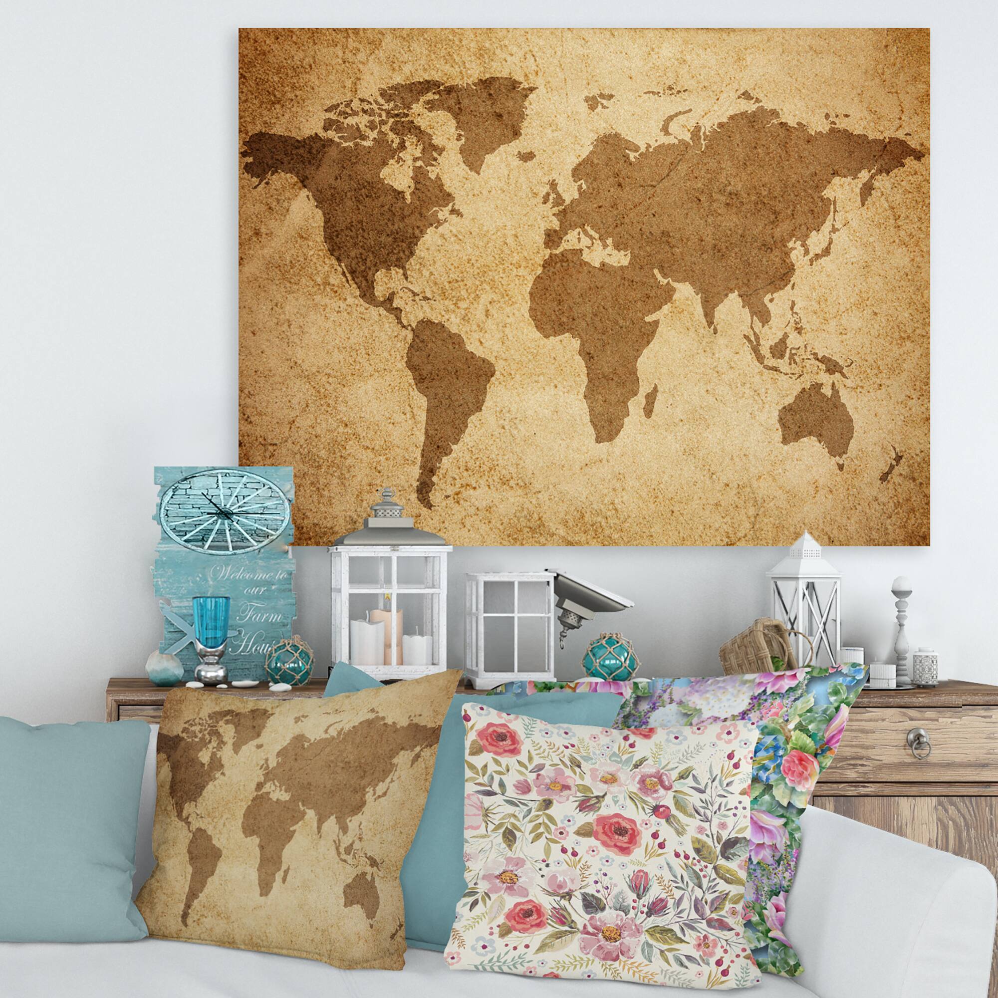 Designart - Ancient Map of The World V