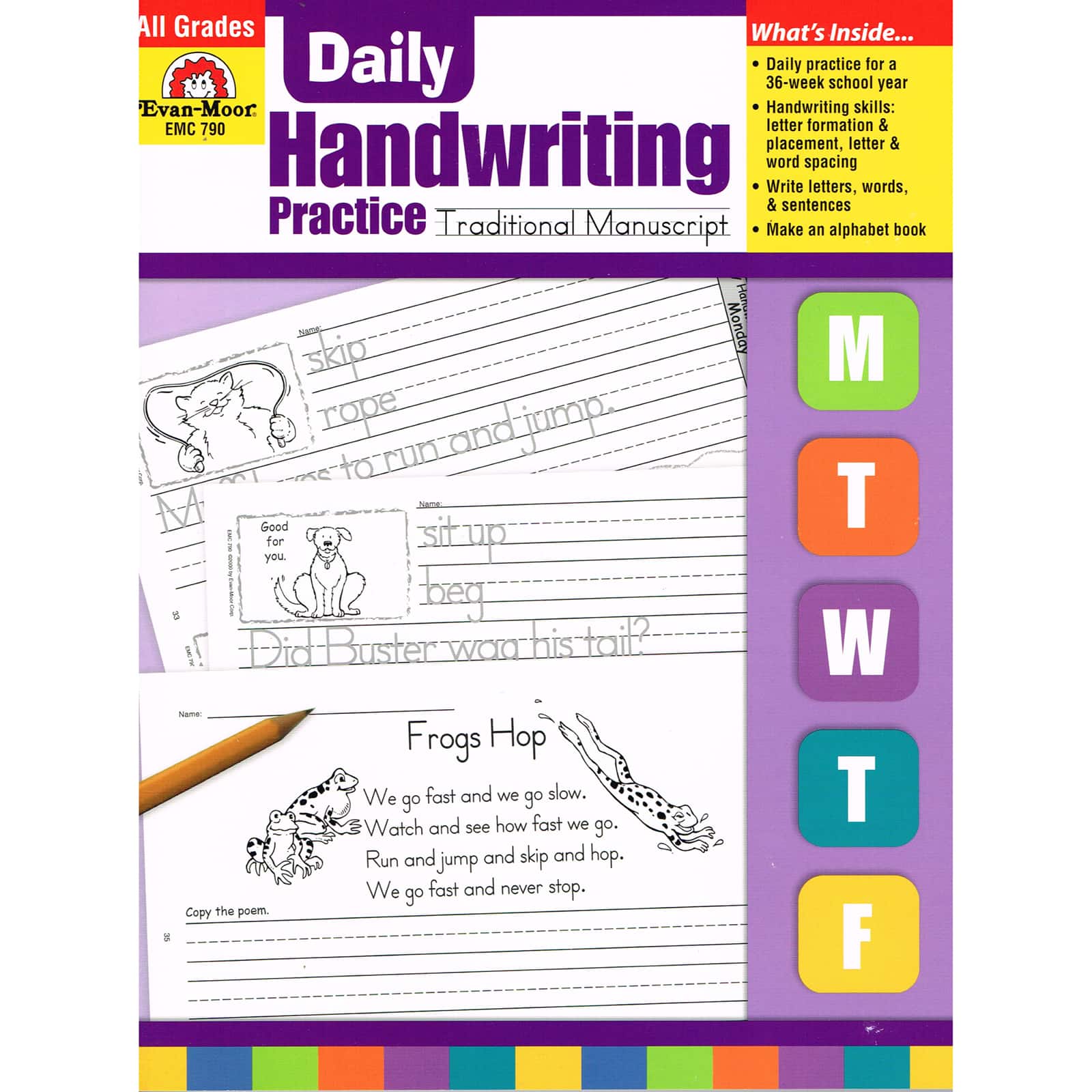 Evan-Moor&#xAE; Traditional Manuscript Daily Handwriting Practice Book