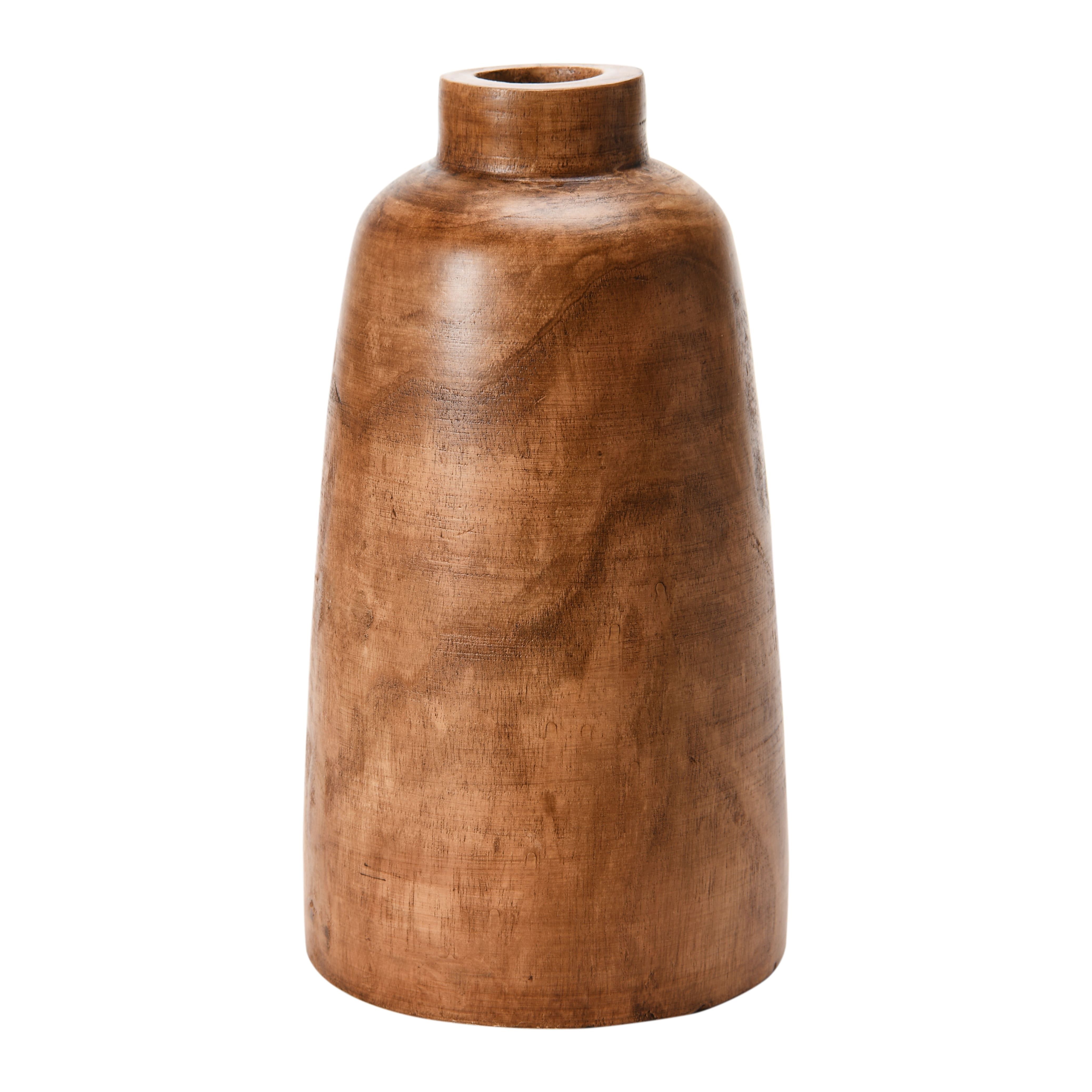 Hello Honey&#xAE; 14.5&#x22; Brown Paulownia Wood Vase