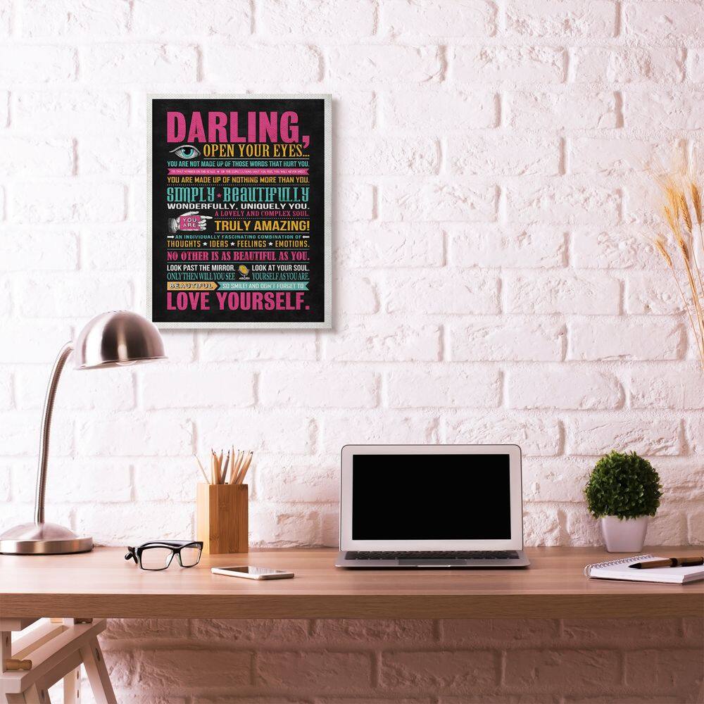 Stupell Industries Neon Darling Love Yourself Canvas Wall Art