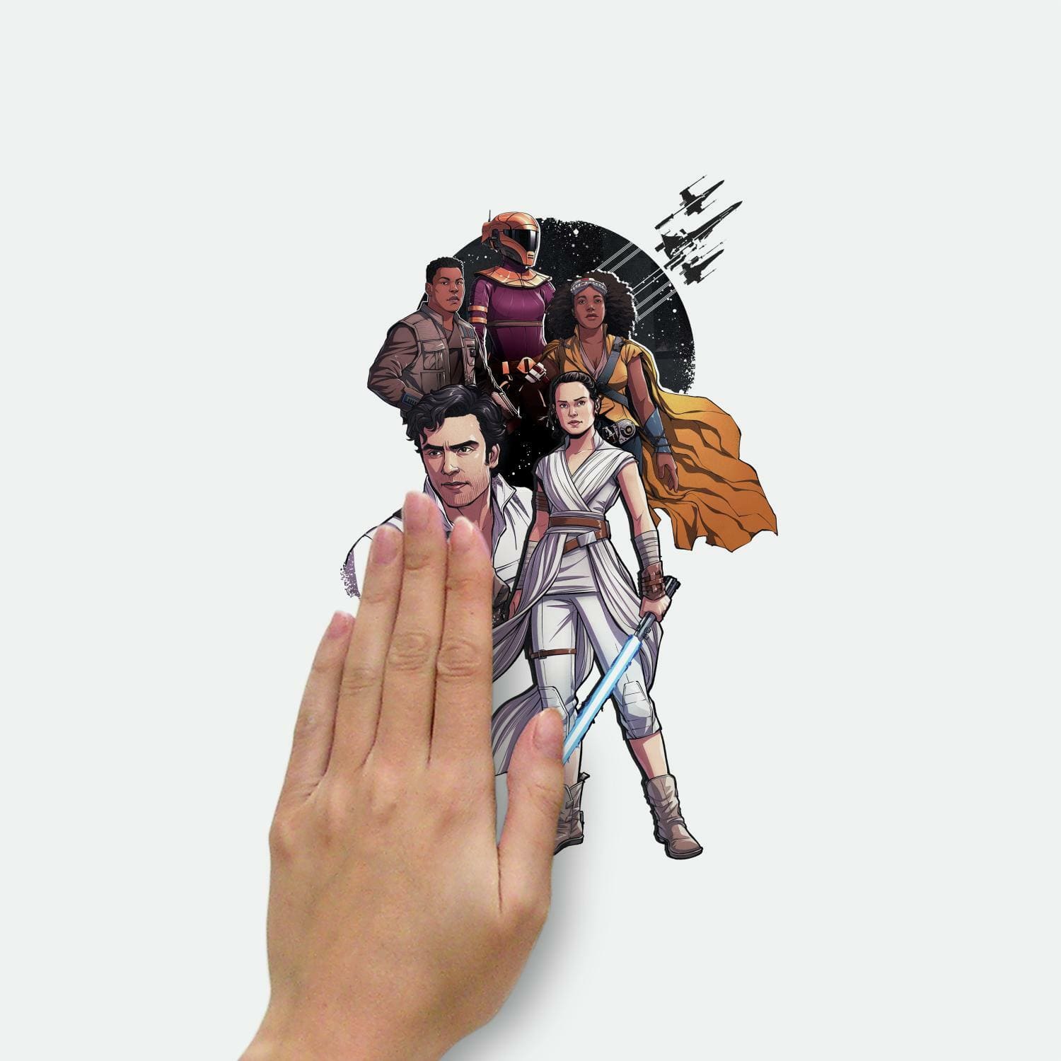 RoomMates Star Wars Episode IX Galactic Ships Peel & Stick Wall Decals