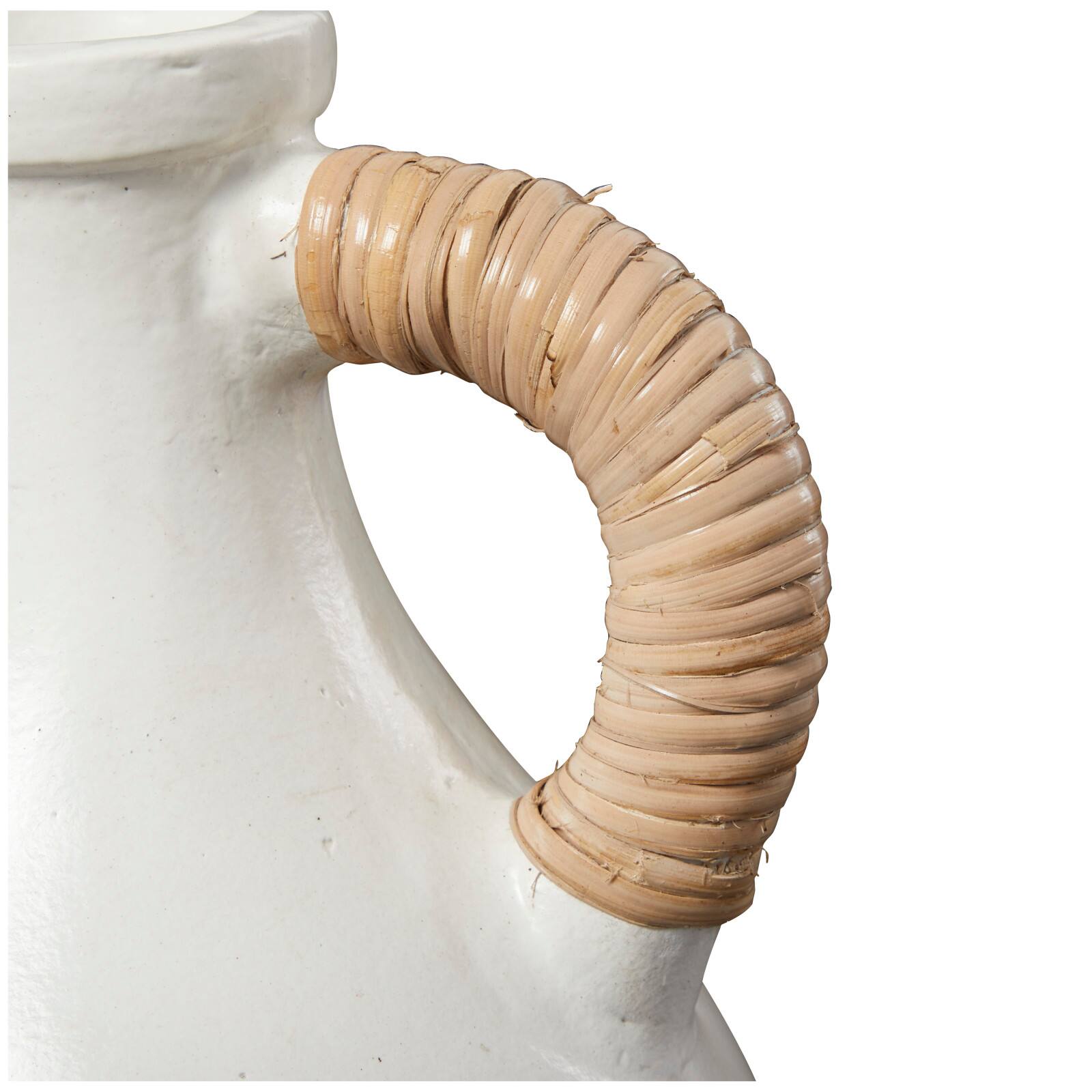 18&#x22; White Ceramic Jug Inspired Vase