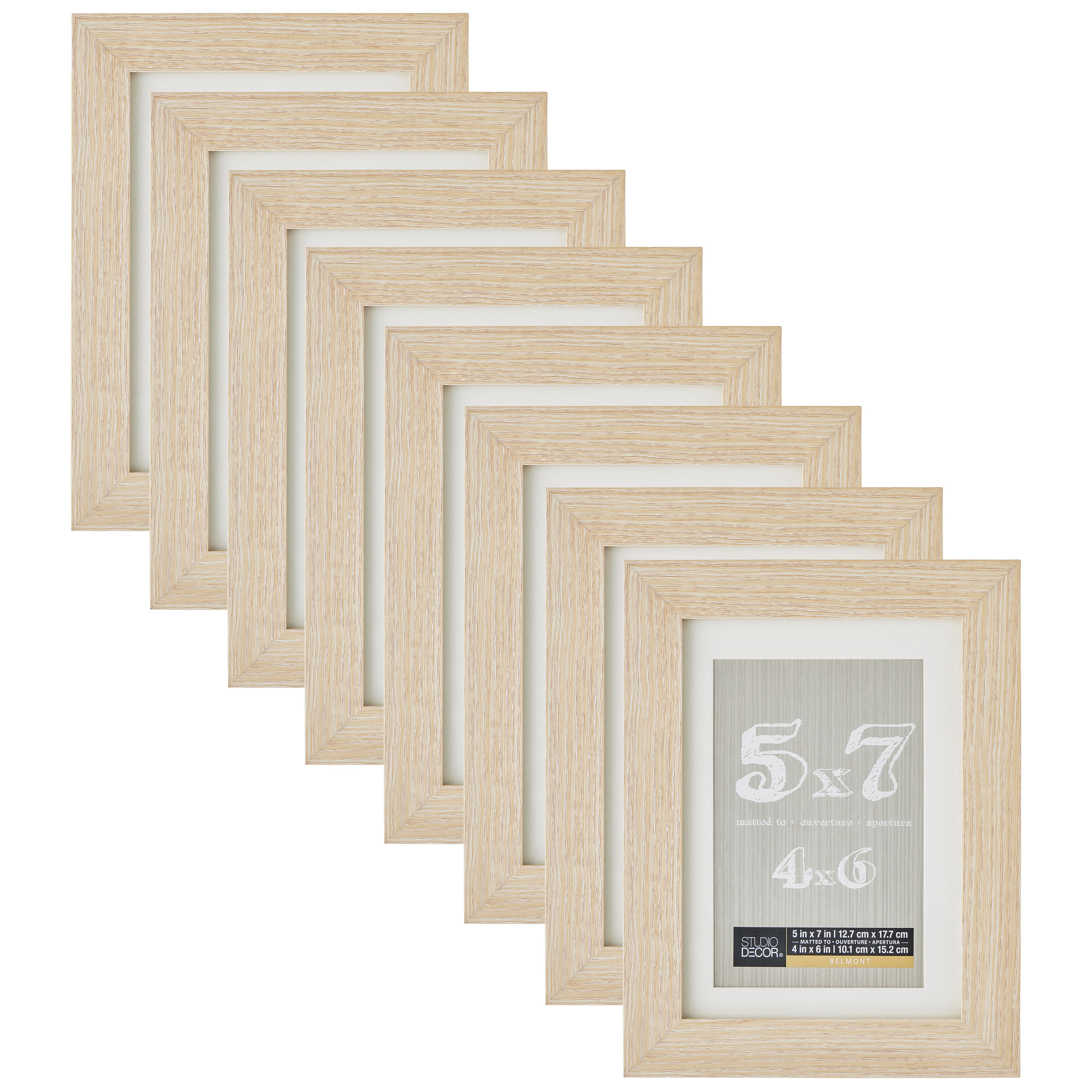8 Pack: Blonde Frame with Mat, Belmont by Studio Décor®