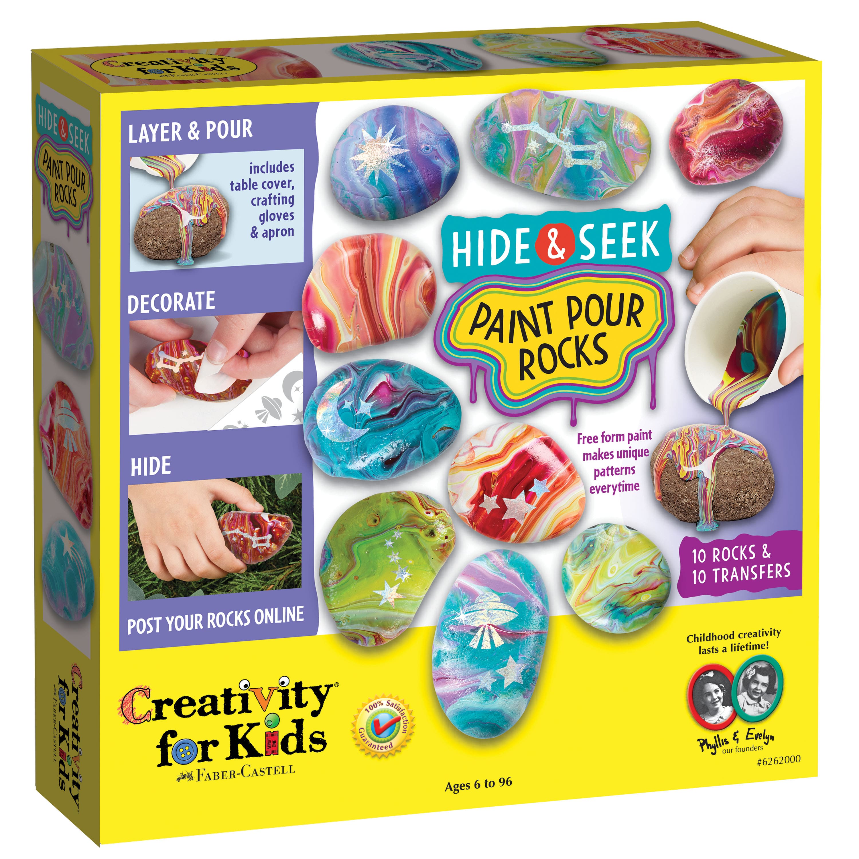 12 Pack: Faber-Castell® Hide & Seek Paint Pour Rocks Kit