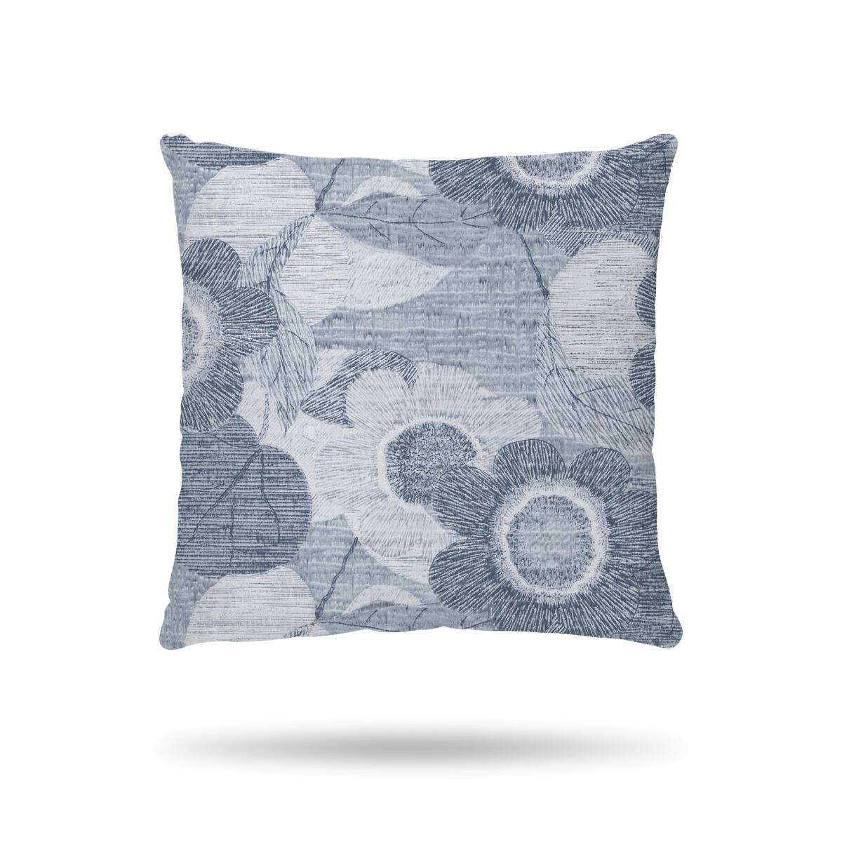 Springs Creative Modern Coastal Bellamy Raffia Chambray Blue Fabric