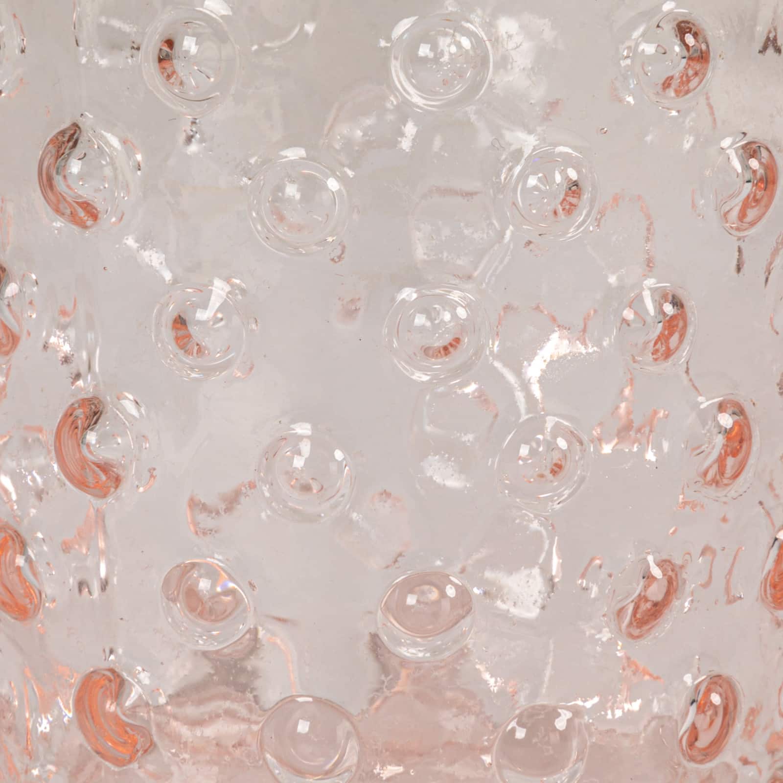 Hello Honey® Pink & Gold Hand-Blown Glass & Stainless Steel Hobnail Cocktail Shaker