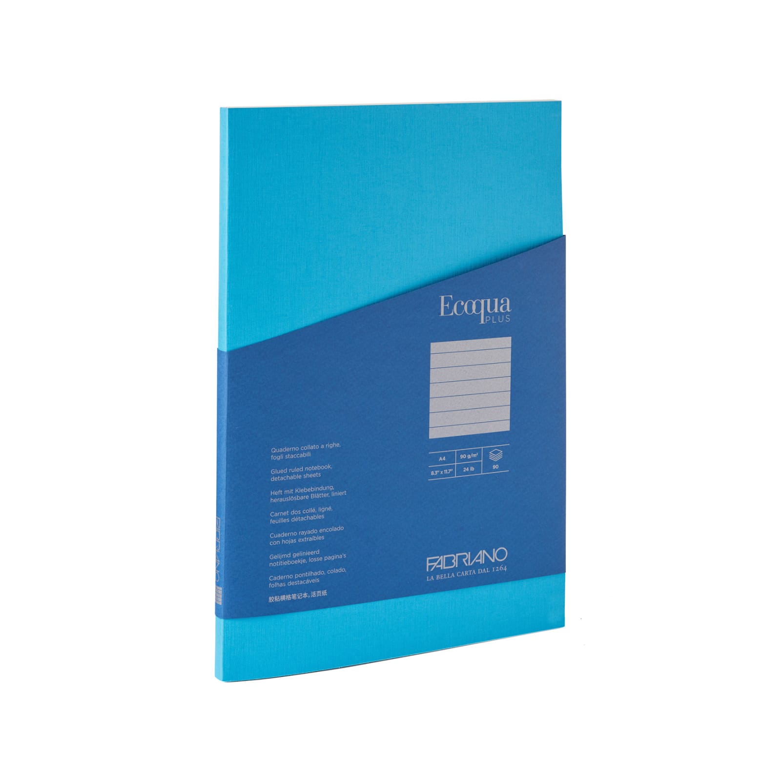 Fabriano&#xAE; EcoQua Plus A4 Lined Glue-Bound Notebook