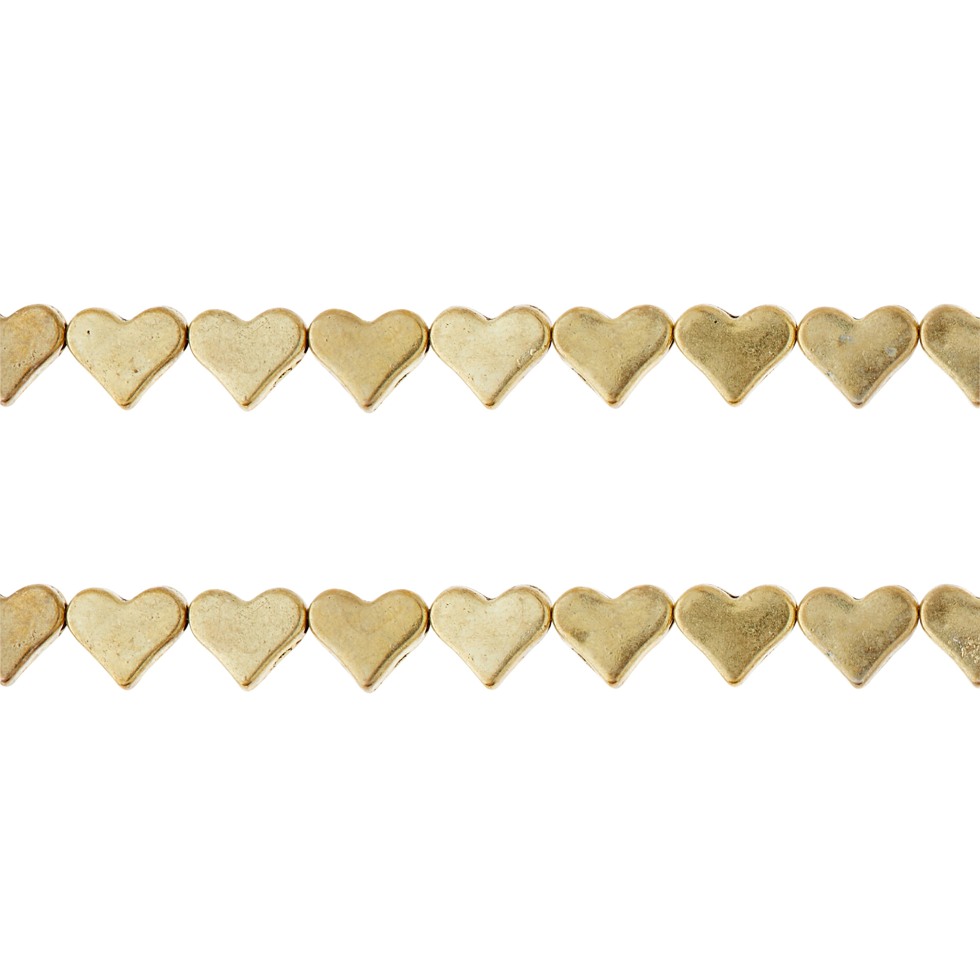 Gold Metal Heart Beads, 6mm by Bead Landing™