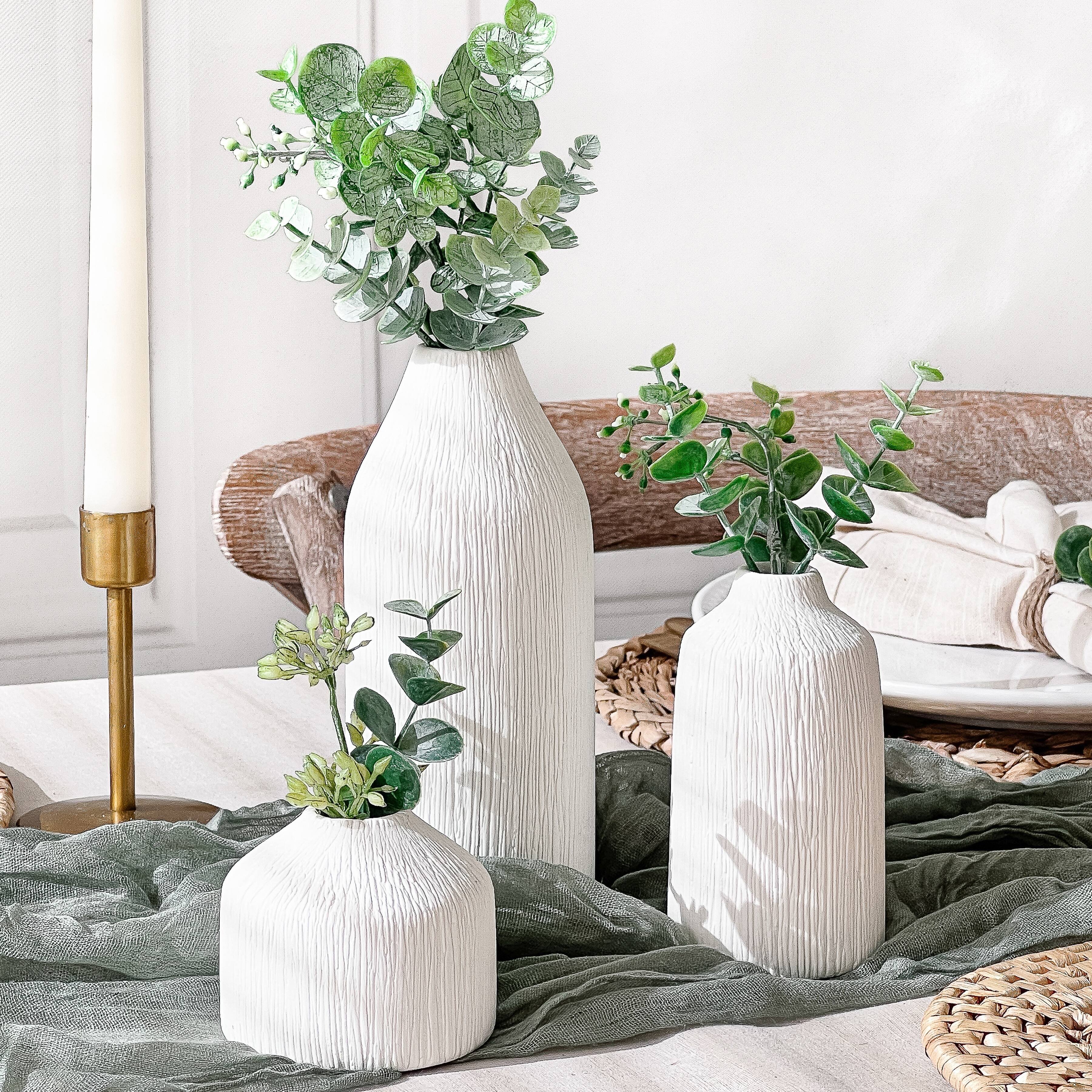 Kate Aspen® White Boho Ceramic Bud Vase Set