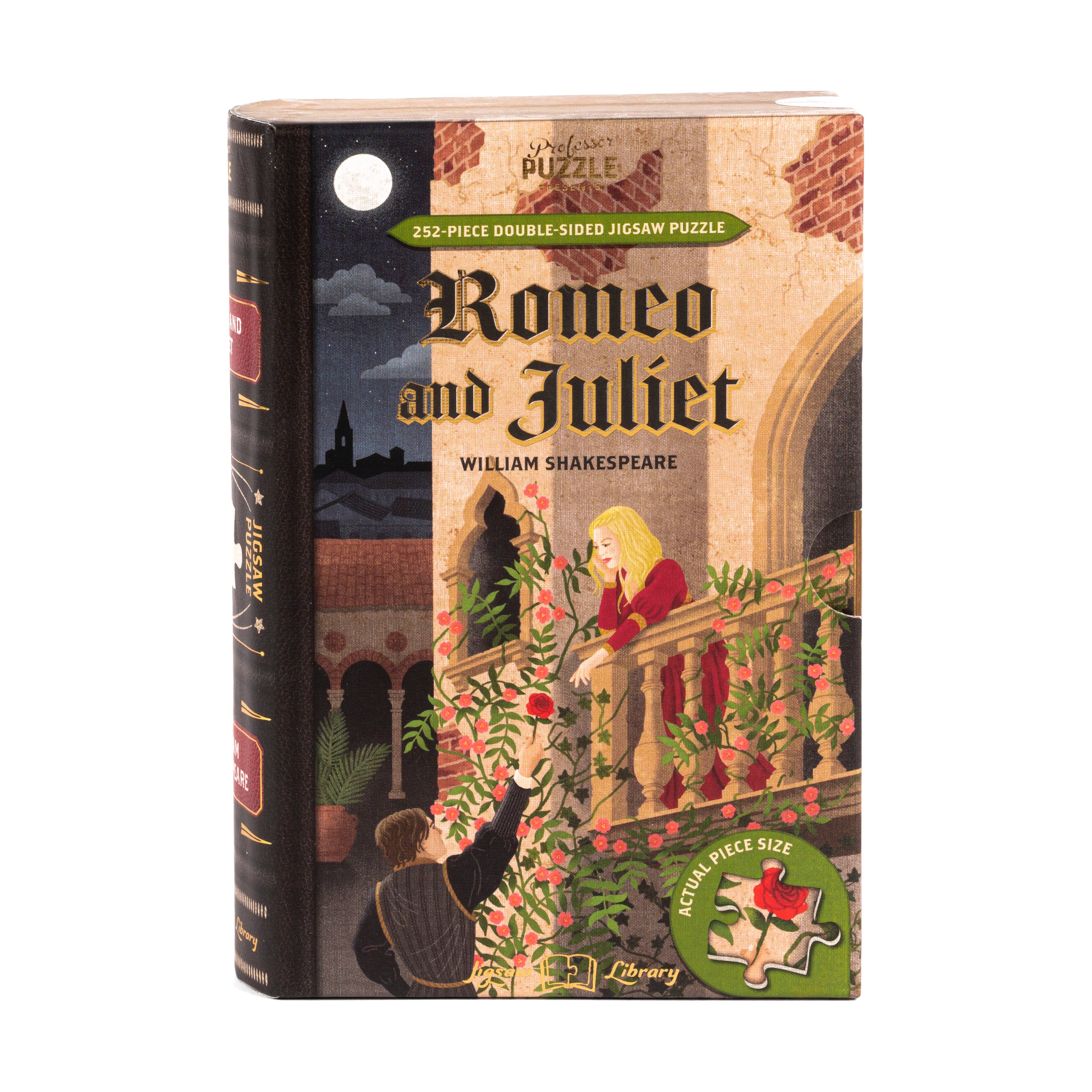 William Shakespeare&#x27;s Romeo and Juliet Double-Sided Jigsaw Puzzle: 252 Pcs