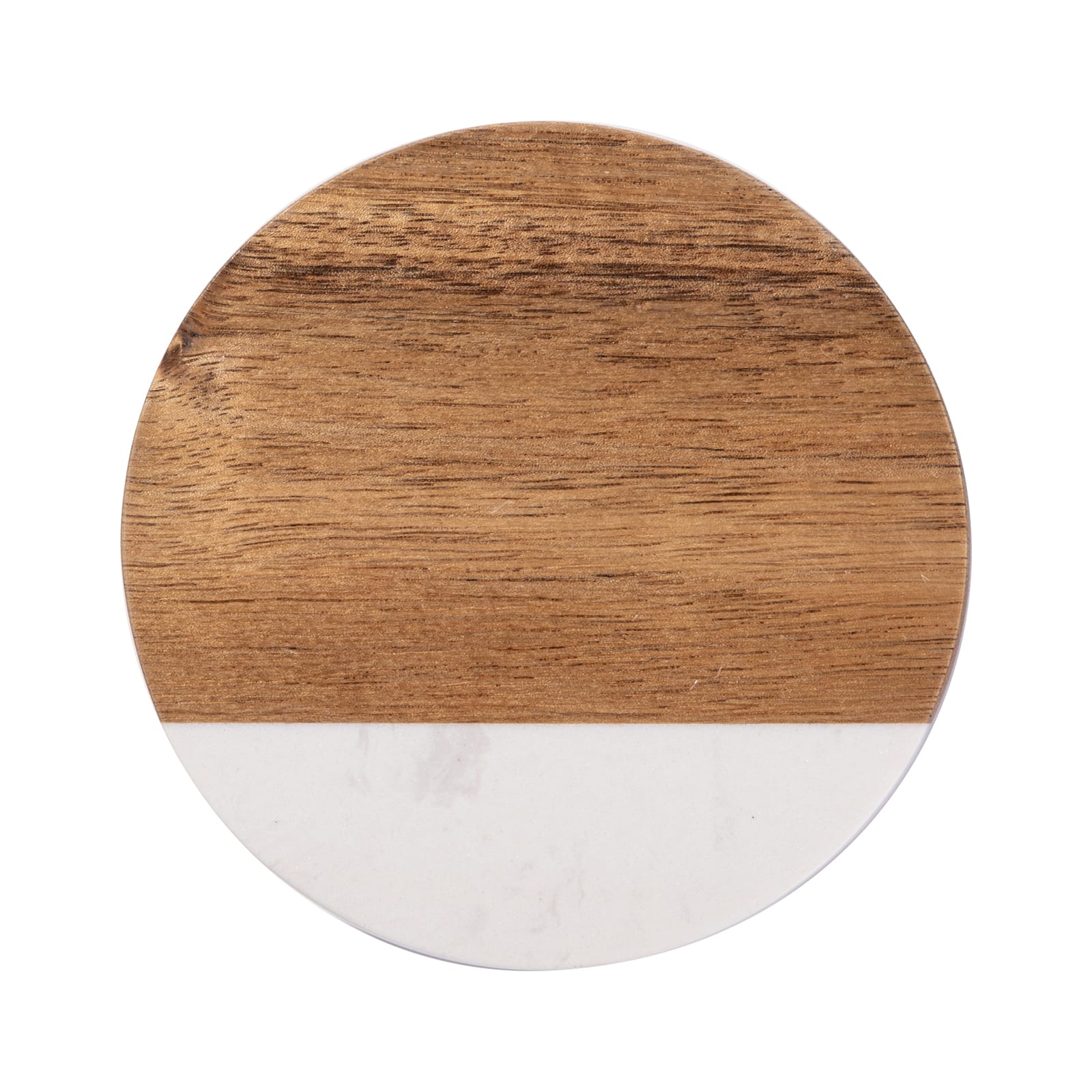 Craft Express 4ct. 3.93" Coaster Marble & Wood Laserable Round