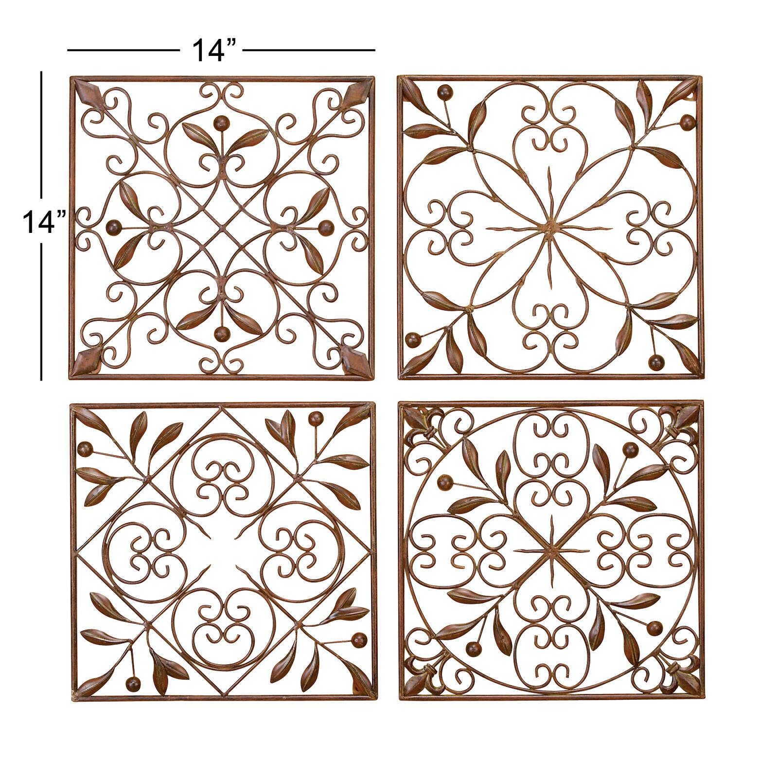 Brown Metal Rustic Wall Décor Set, 4ct.