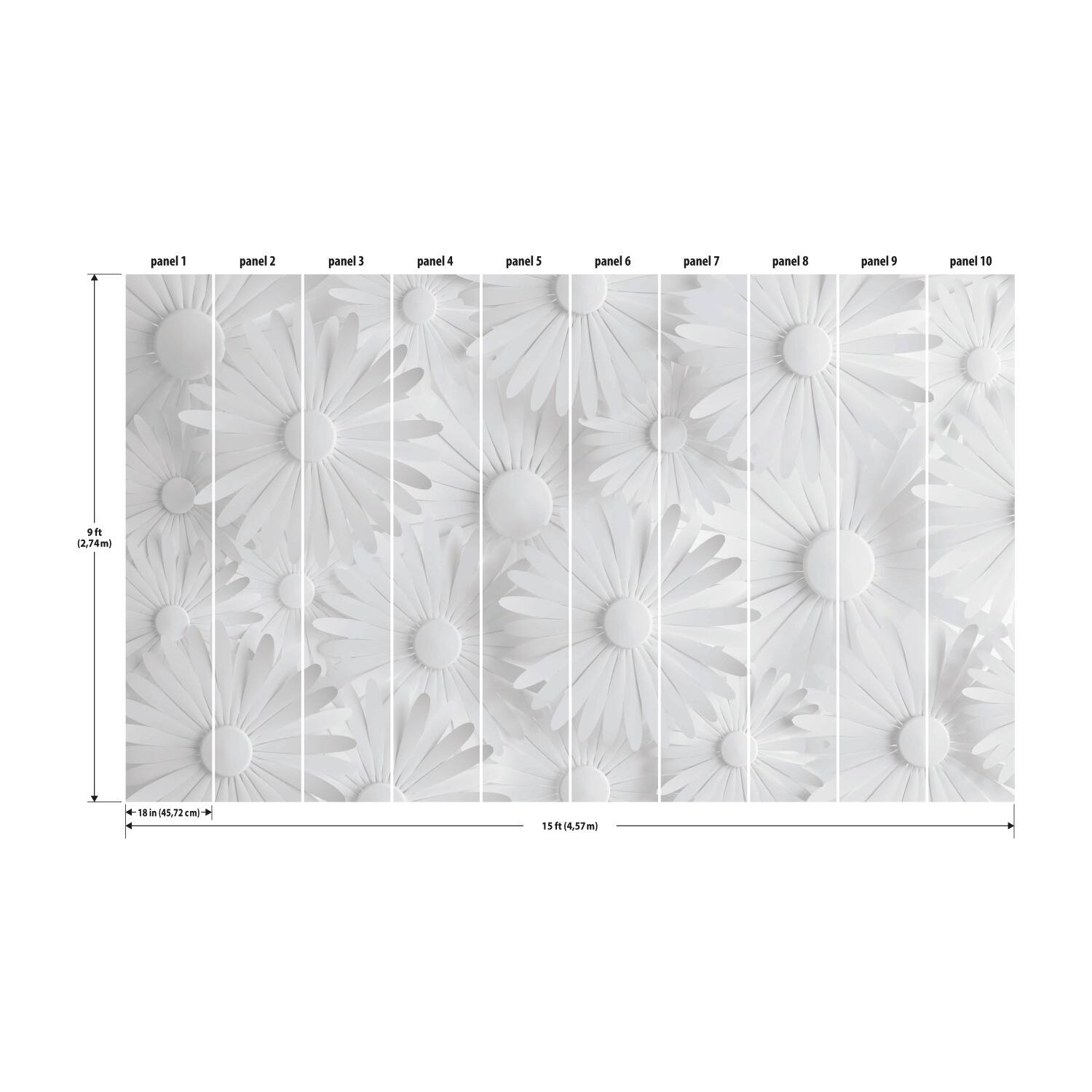 RoomMates Mr. Kate Modern Daisy Peel & Stick Wallpaper Mural